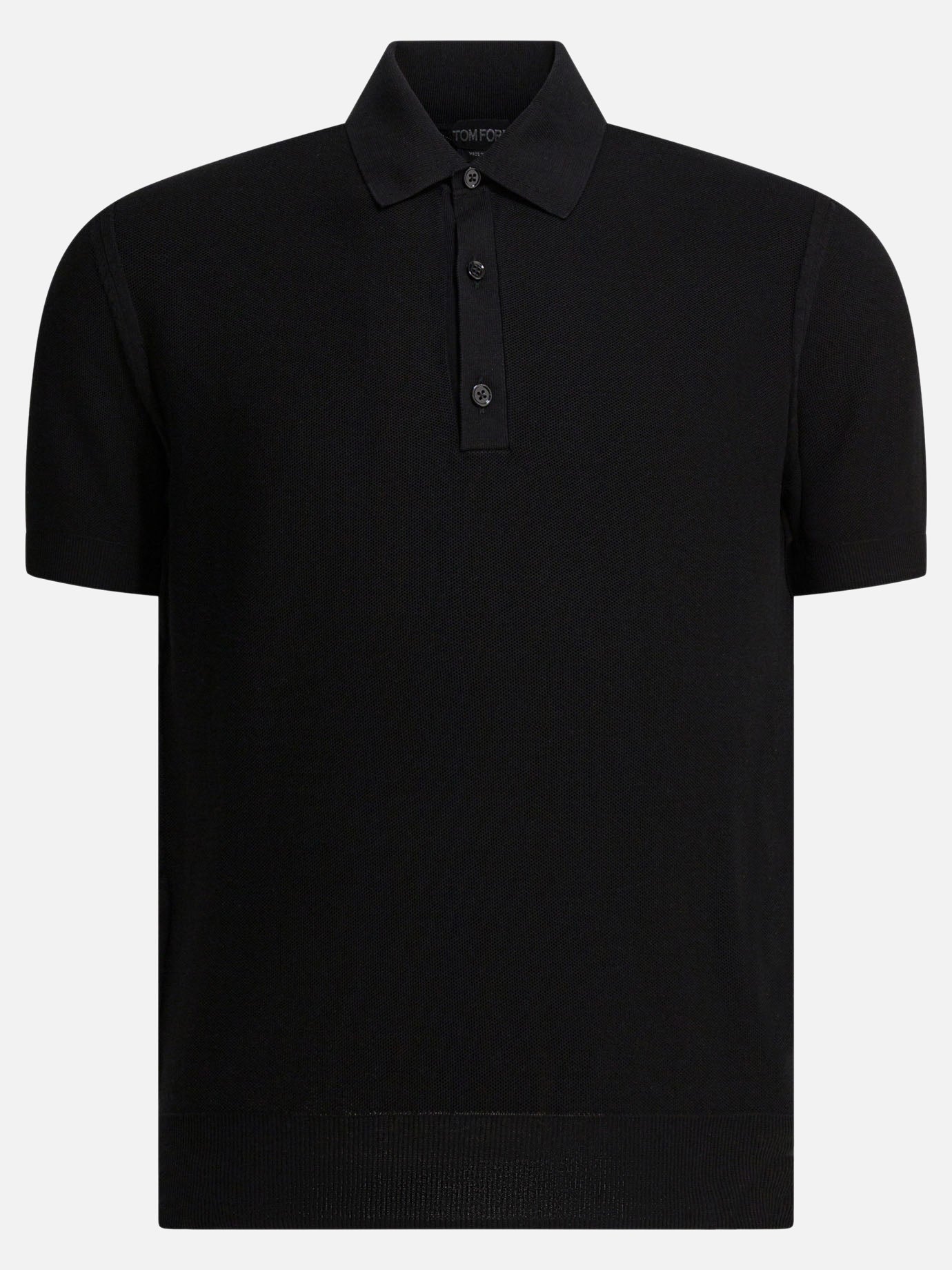 Polo shirts with buttons Solid colour  Black - Tom Ford Men | PDP | VIETTI Online Store | thumbnail