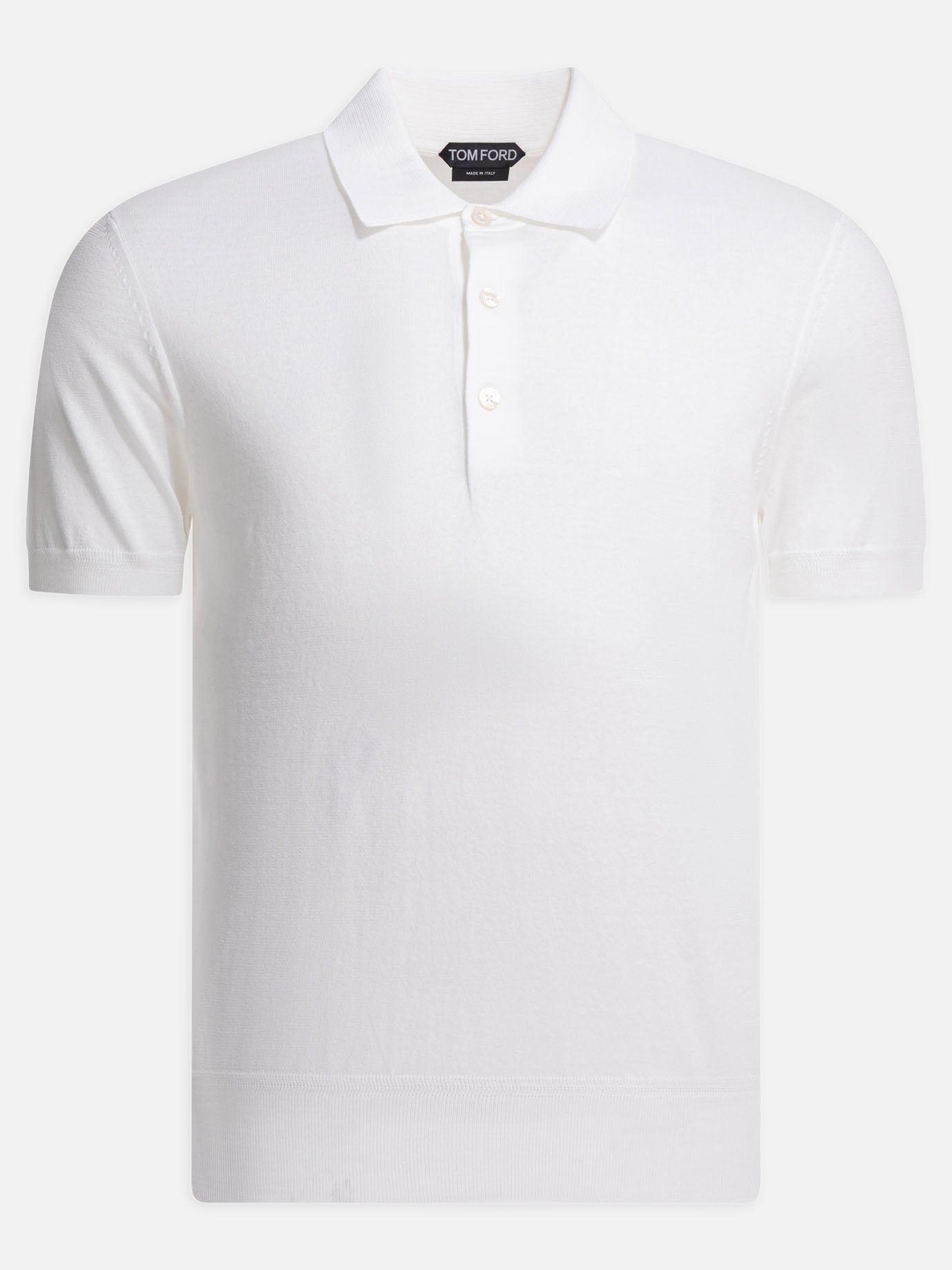 Polo shirts with buttons Solid colour  White - Tom Ford Men | PDP | VIETTI Online Store | thumbnail