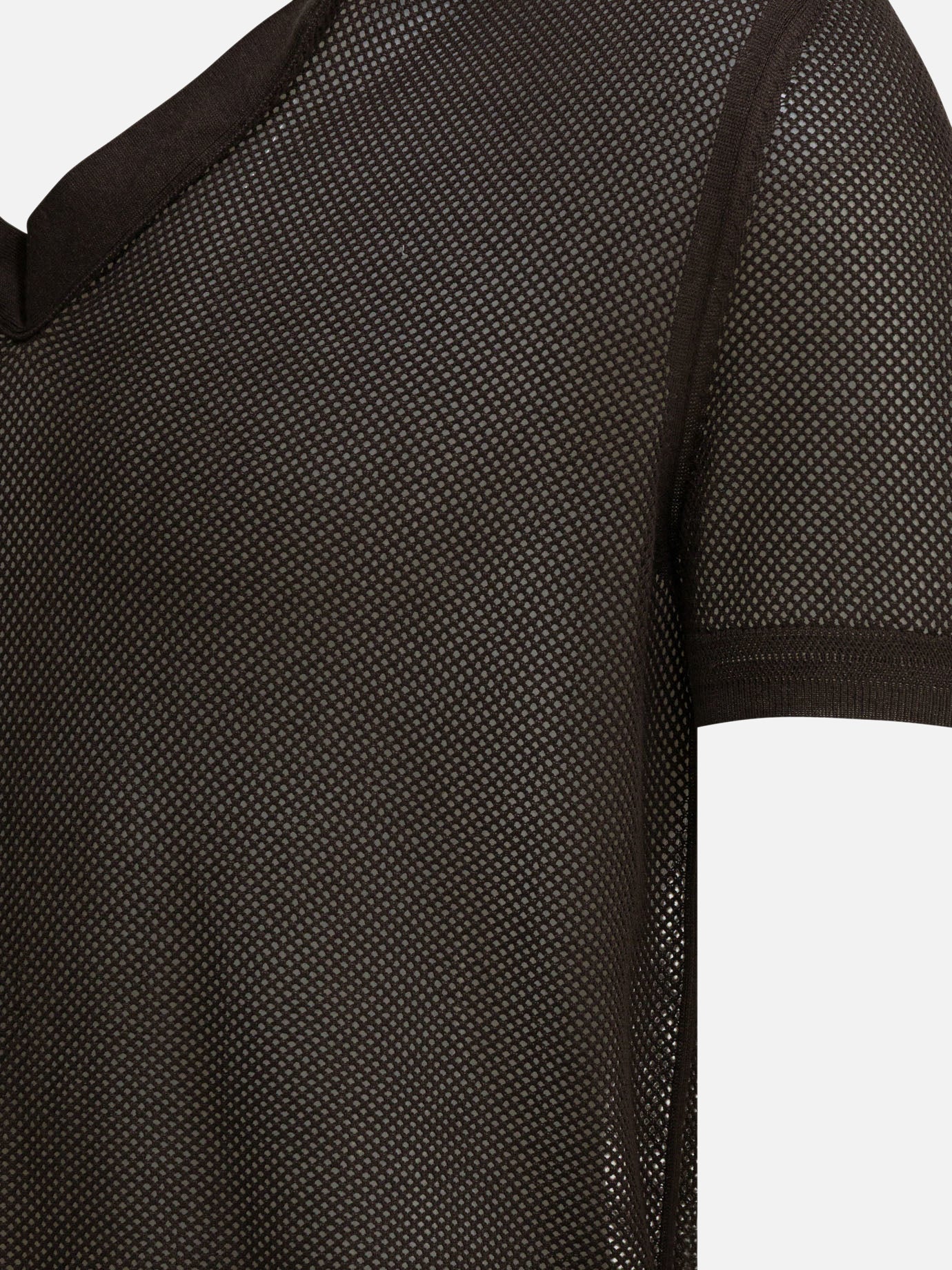 Polo shirts without buttons 50% silk 50% cotton  Brown - Tom Ford Men | PDP | VIETTI Online Store | Zoom-Modal_4
