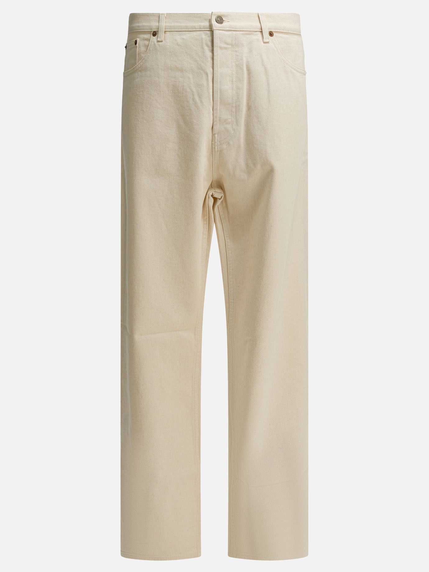 Straight-leg jeans 100% cotton  White - Valentino Men | PDP | VIETTI Online Store | Zoom-Modal
