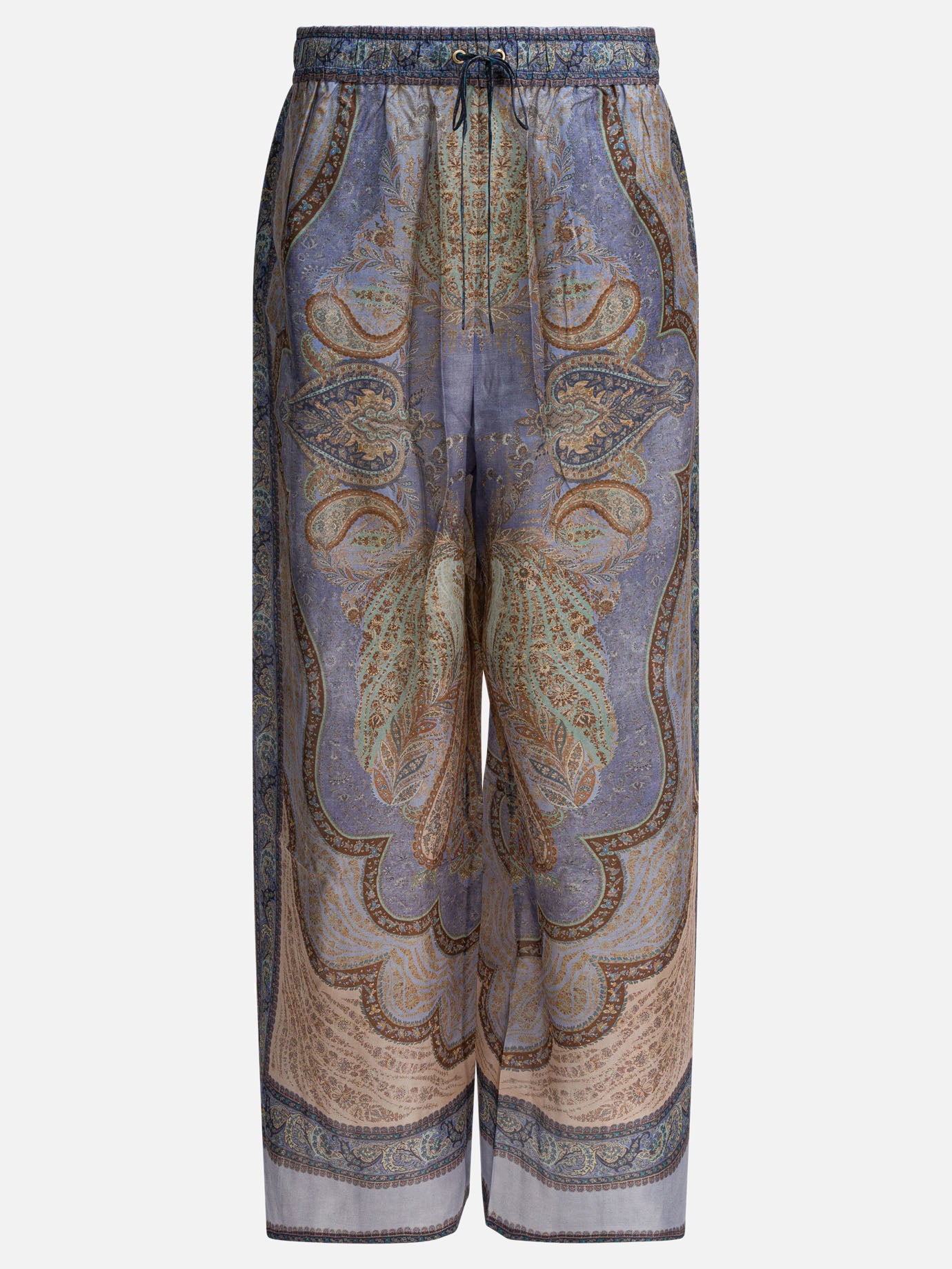 Leisure trousers Paisley  Light blue - Zimmermann Women | PDP | VIETTI Online Store | thumbnail