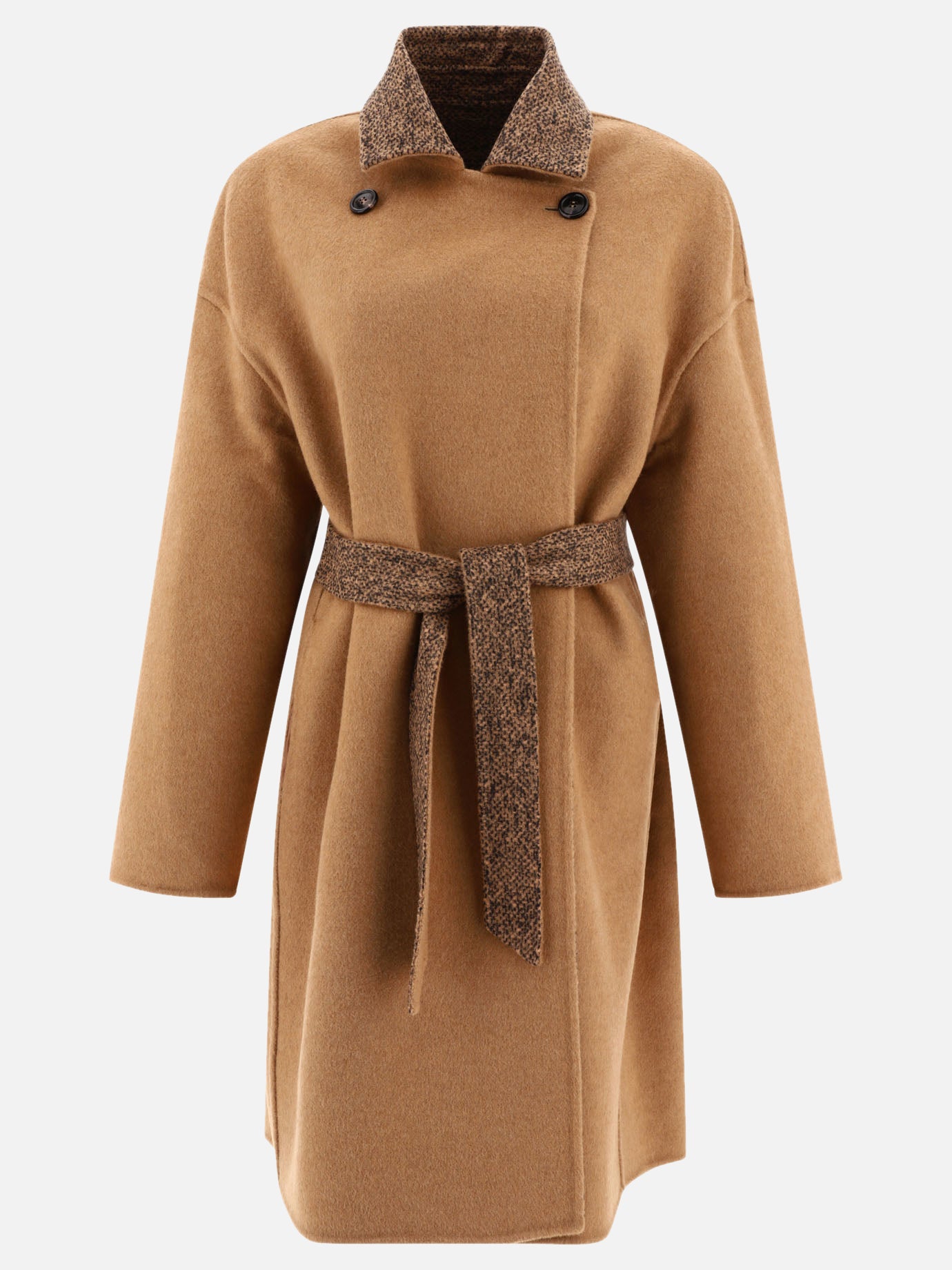 "Evelin" reversible camel and wool coat