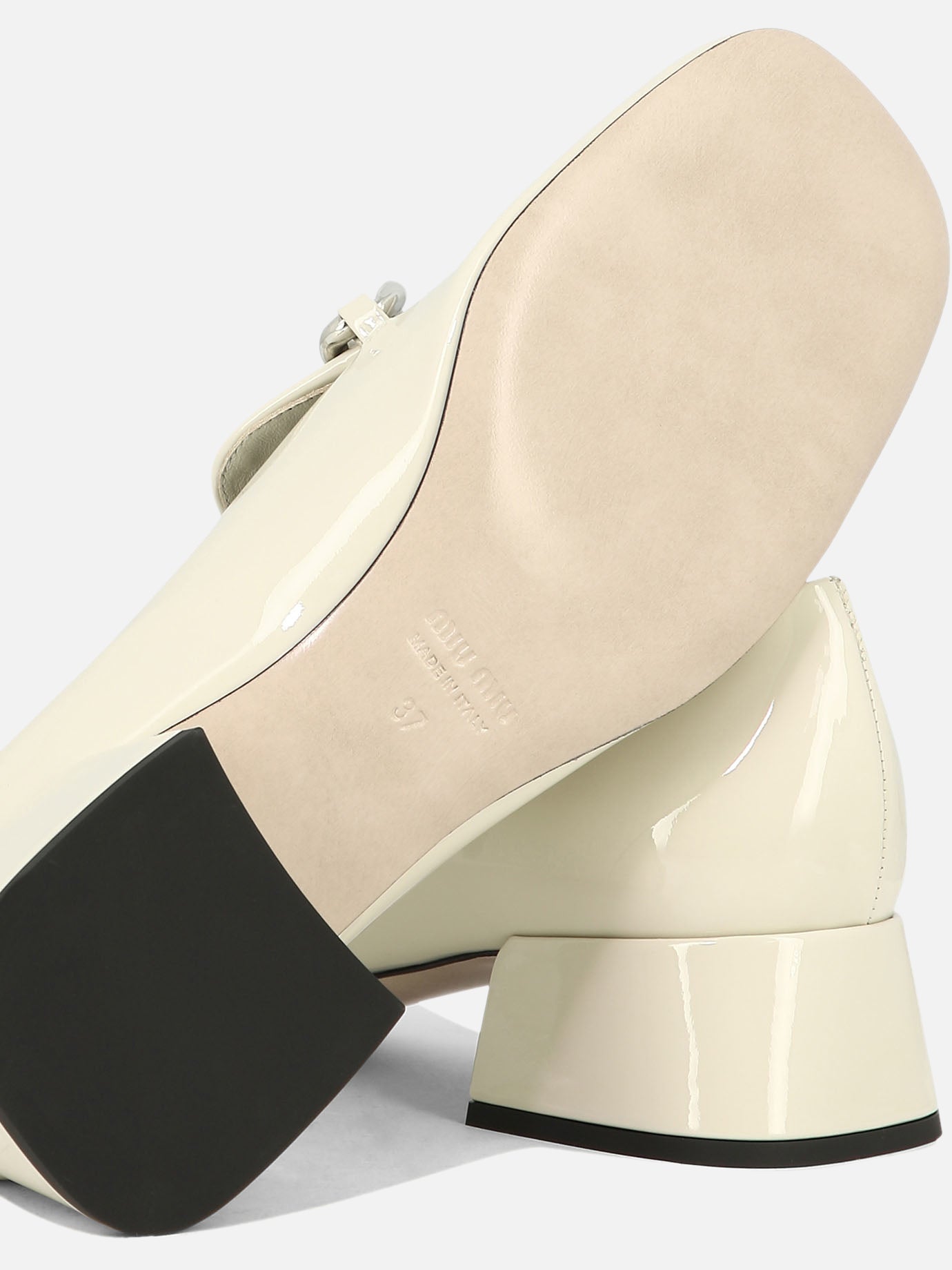 Loafers 100% pelle verniciata - 100% cuoio  White - Miu Miu Women | PDP | VIETTI Online Store | Zoom-Modal_5
