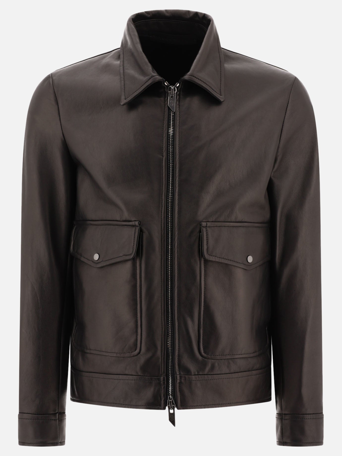 Salvatore Santoro Leather biker jacket 10610793_54 Black thumbnail_1