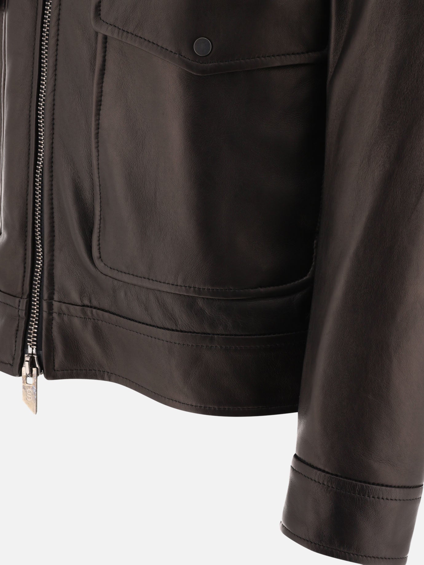 Salvatore Santoro Leather biker jacket 10610793_54 Black thumbnail_4