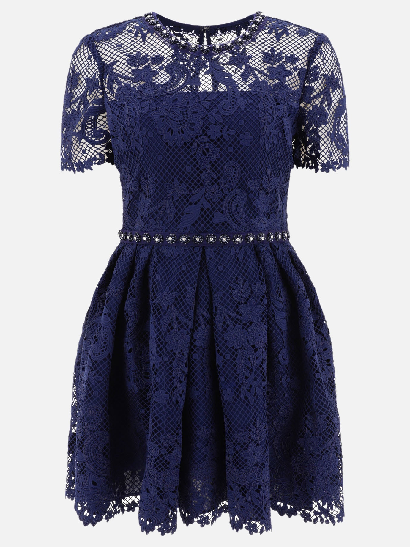 Mini dresses 100% polyester  Blue - Self-portrait Women | PDP | VIETTI Online Store | thumbnail