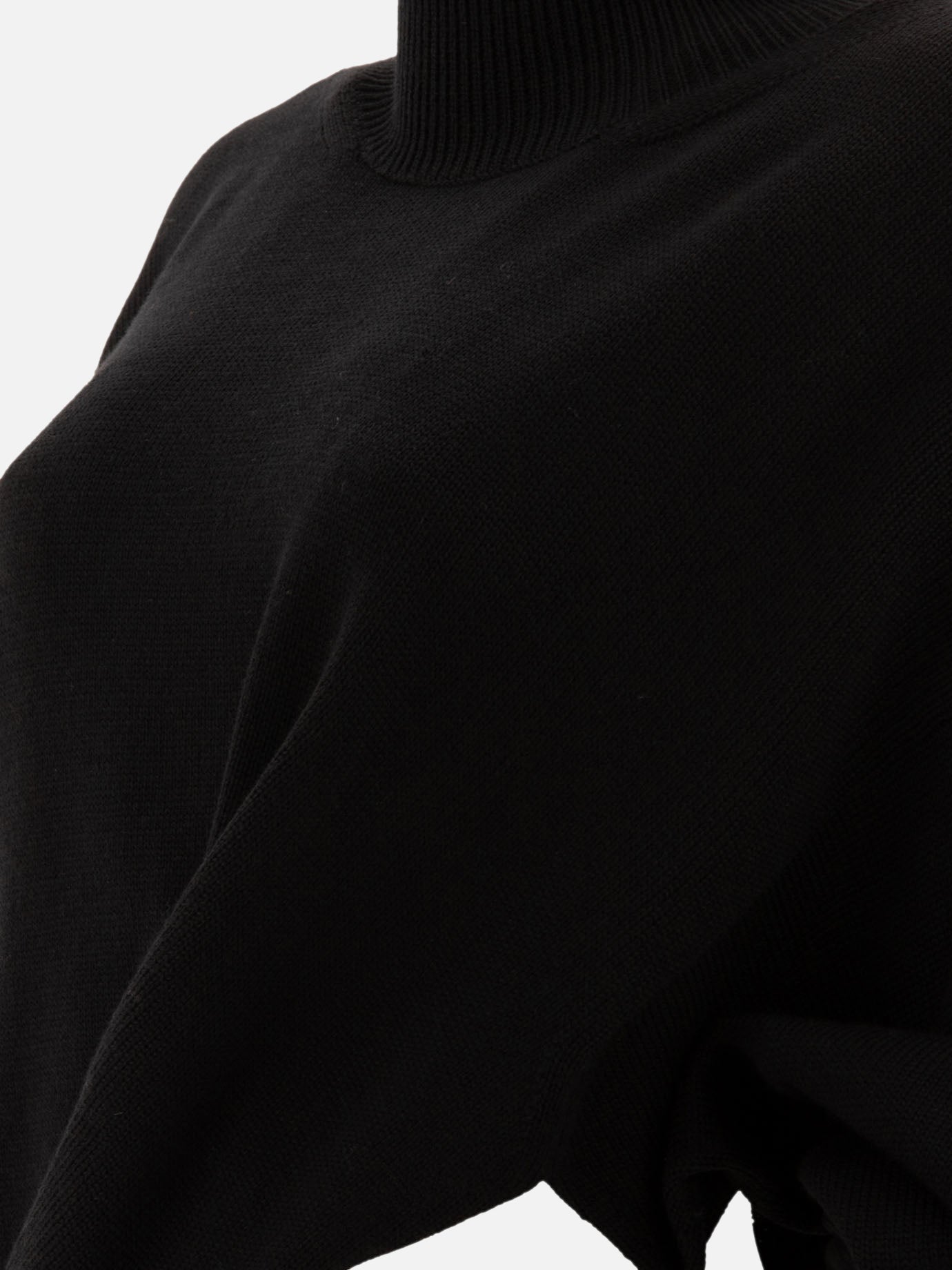 Alaïa Asymmetric turtleneck sweater Black