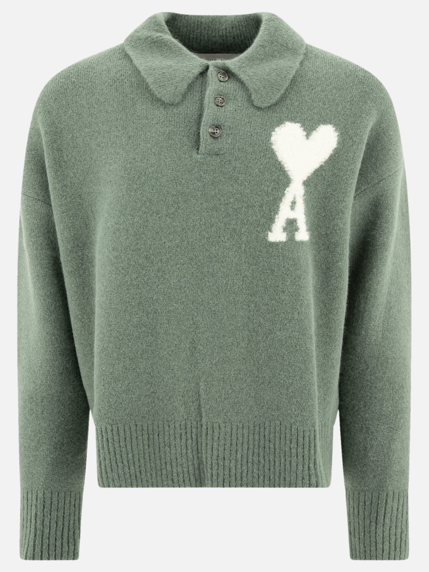 Polo shirts with buttons Solid colour  Green - Ami Paris Men | PDP | VIETTI Online Store | thumbnail
