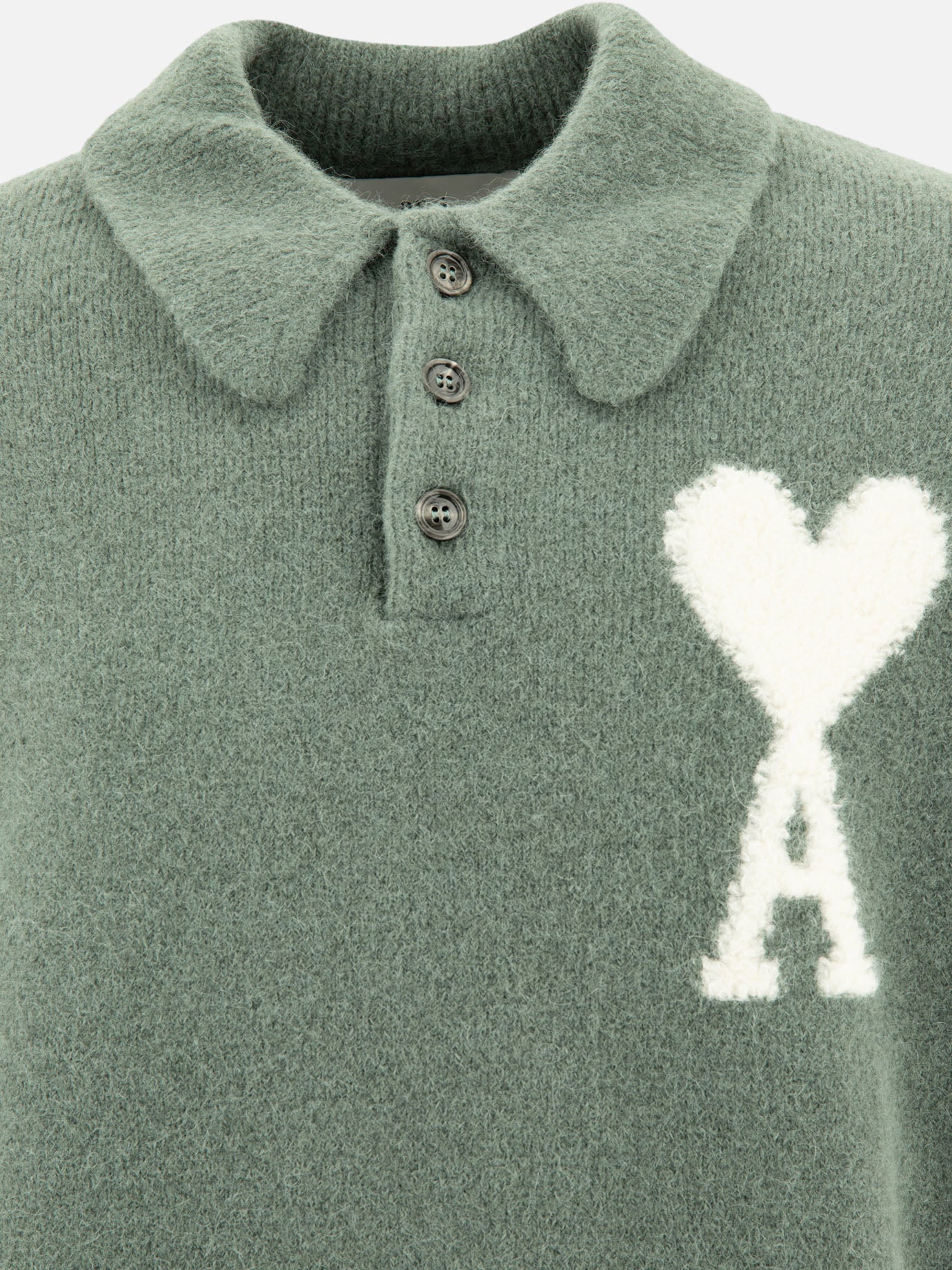 Polo shirts with buttons Solid colour  Green - Ami Paris Men | PDP | VIETTI Online Store | thumbnail_3