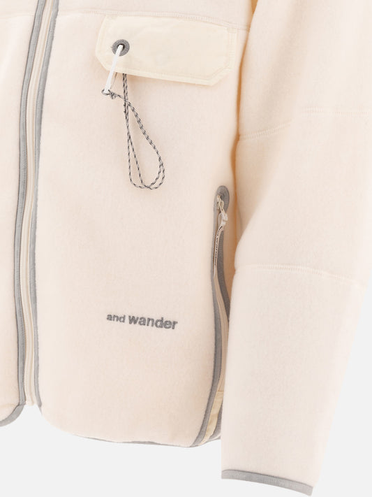 Fleece jackets Solid colour  White - and Wander Men | PLP | VIETTI Online Store | 2

