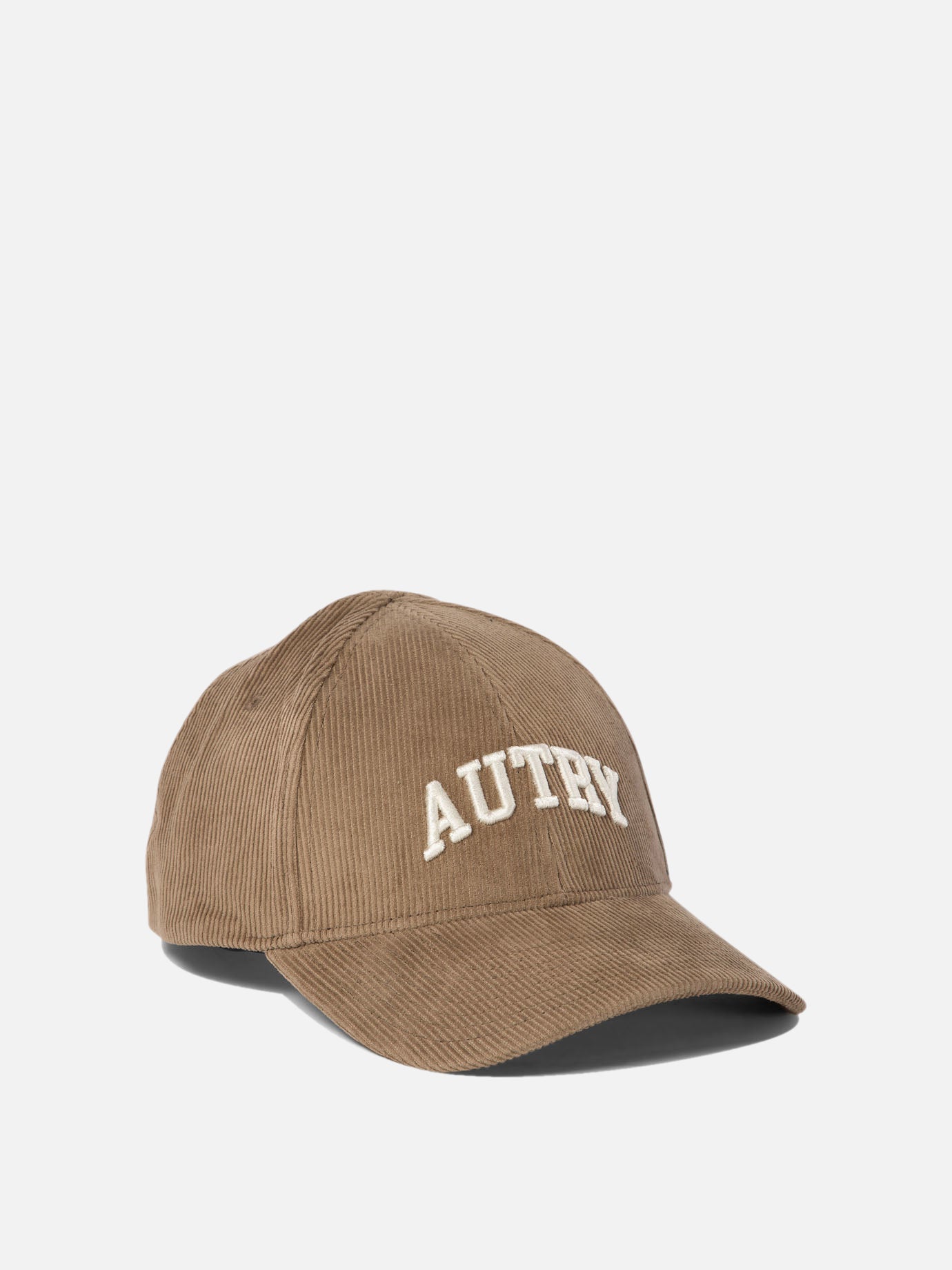 Autry Corduroy baseball cap with embroidery Brown