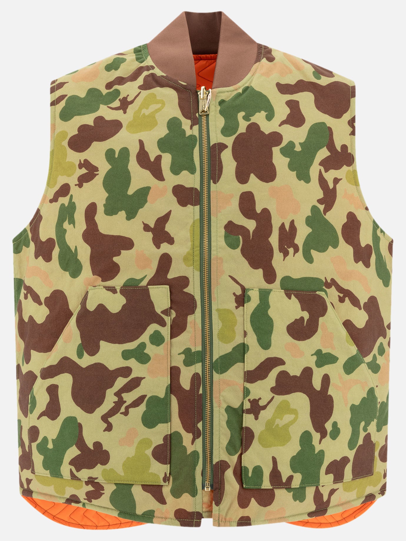 Beams Plus Reversible &quot;Work&quot; Vest 11706988_M Green thumbnail_1