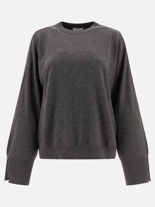 Cashmere sweater with monili