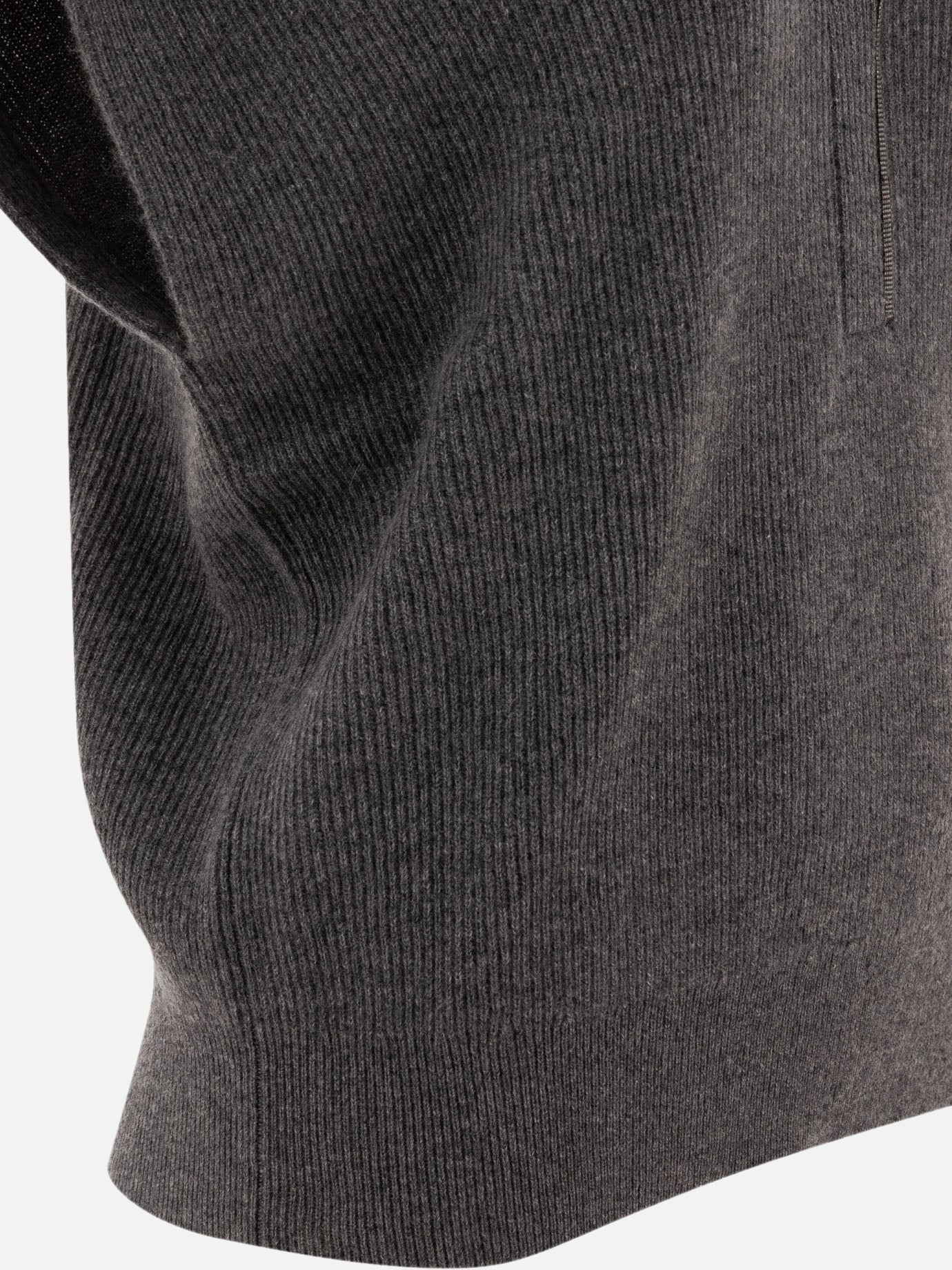 Brunello Cucinelli Cashmere ribbed sweater Grey