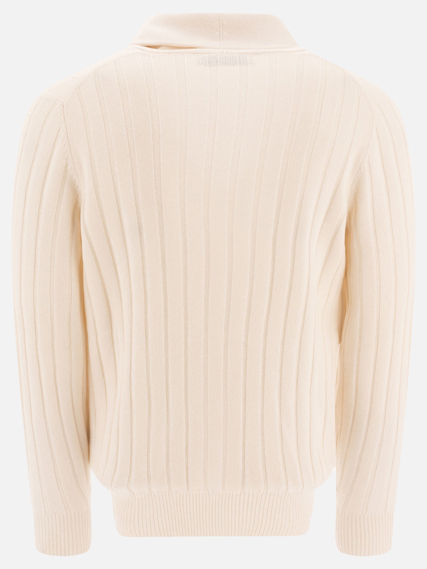 Cashmere flat rib cardigan