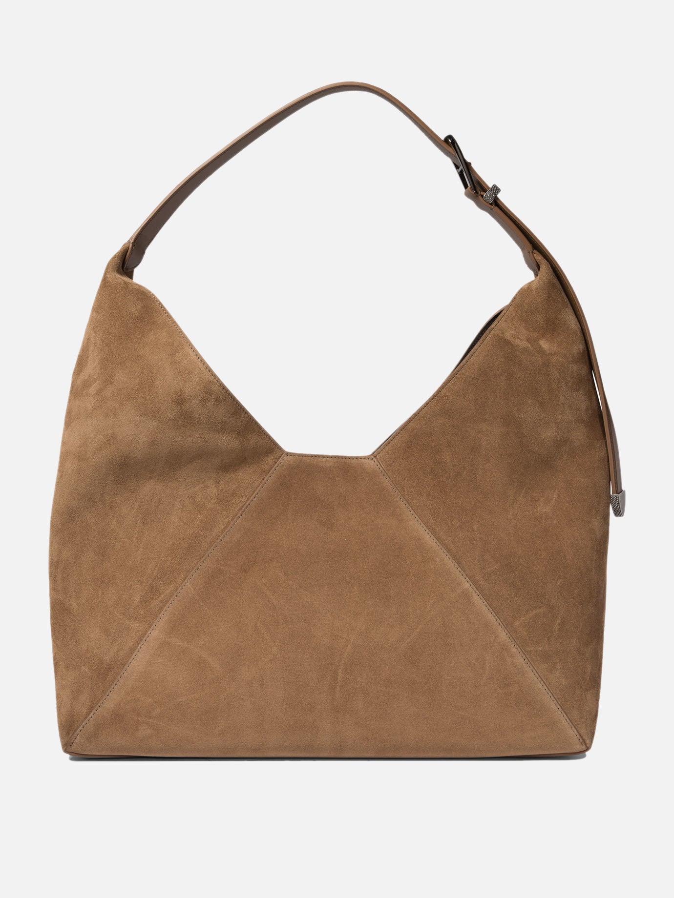 Sueded calfskin hobo bag