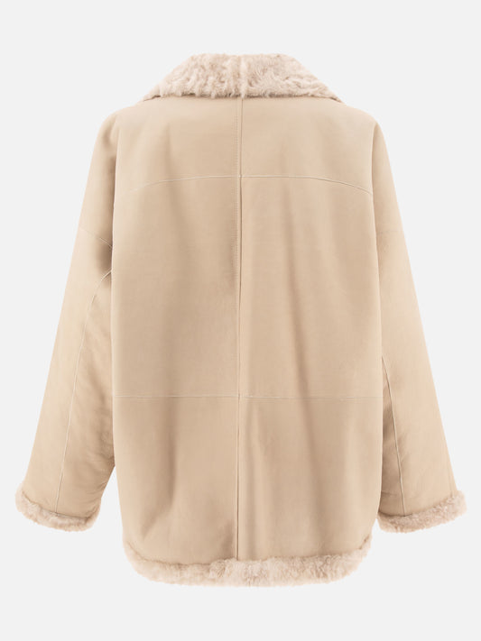 Leather jackets Solid colour  Beige - Brunello Cucinelli Women | PLP | VIETTI Online Store | 2
