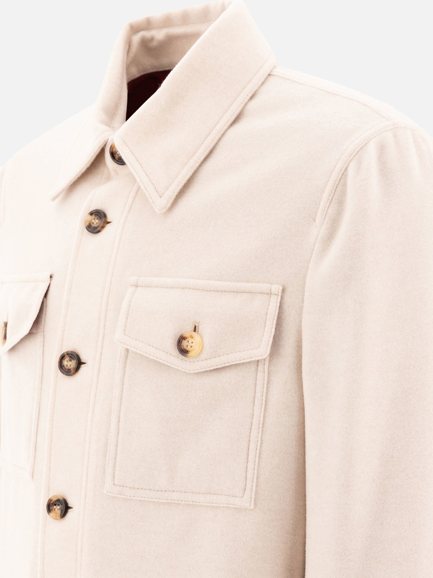 Brunello Cucinelli Lightweight water-resistant cashmere overshirt Beige