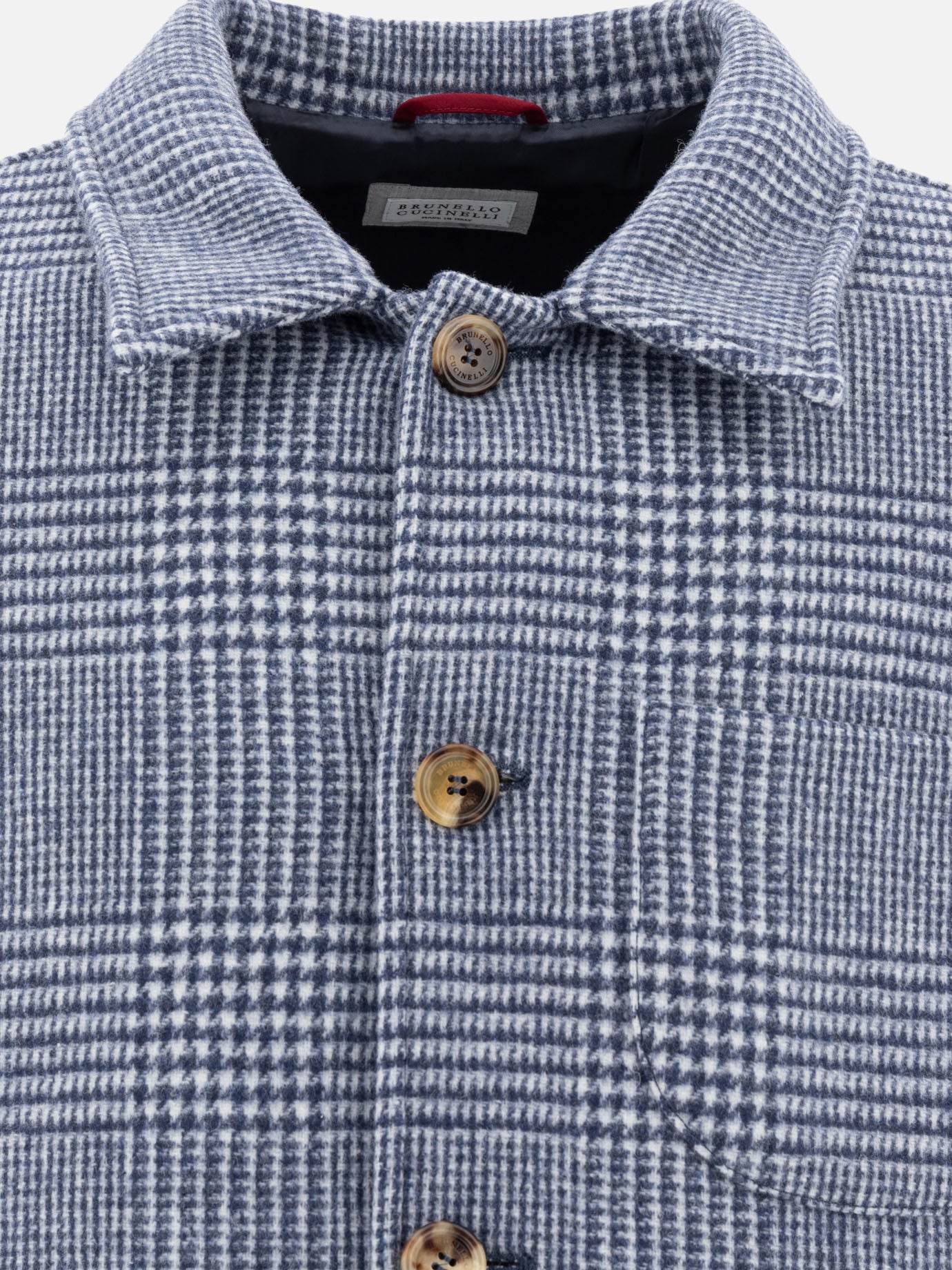 Brunello Cucinelli Shirt-style bomber jacket Blue