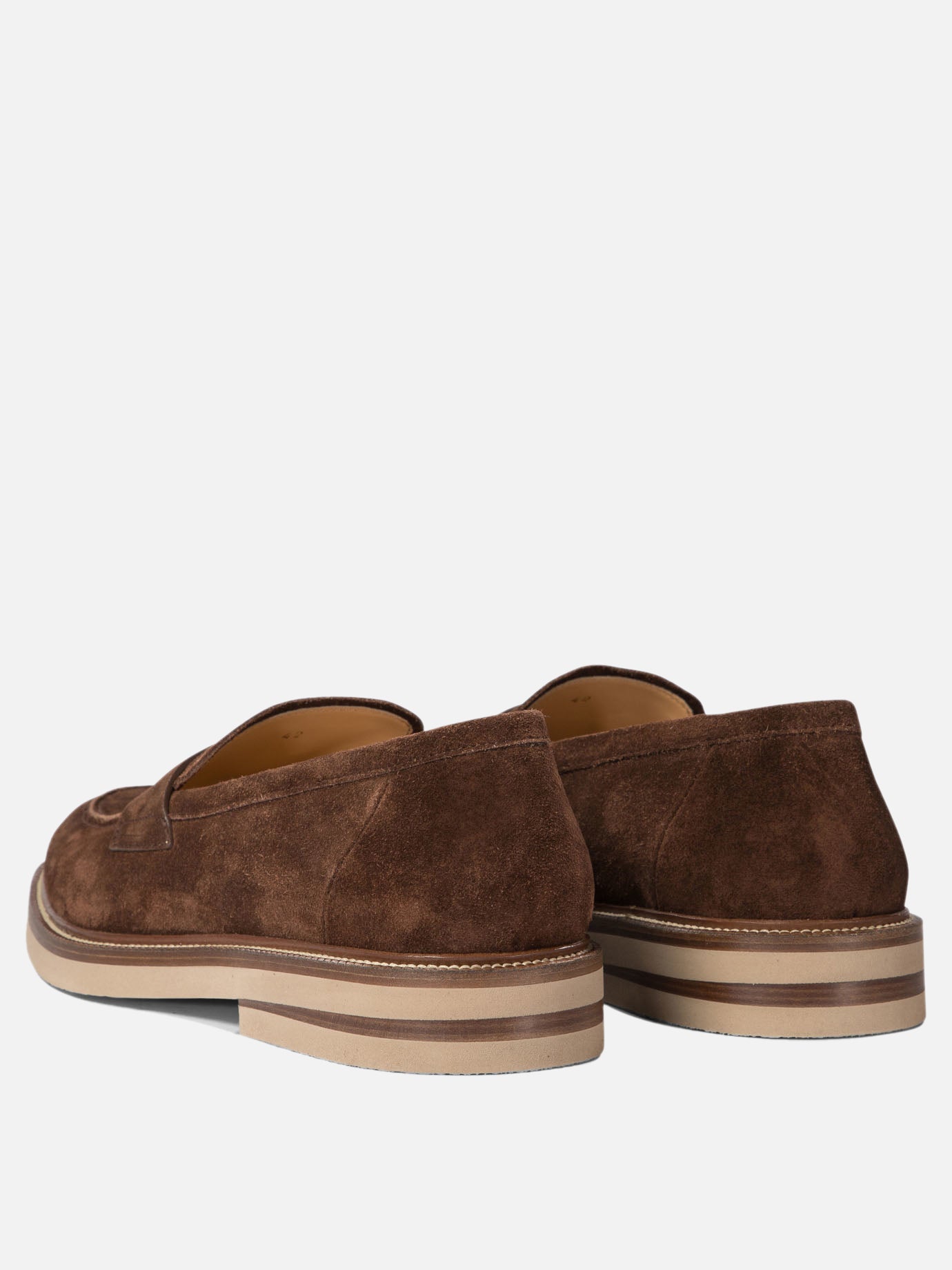 Suede penny loafers