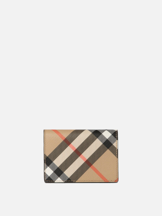 Burberry "Check" bi-fold card holder Beige