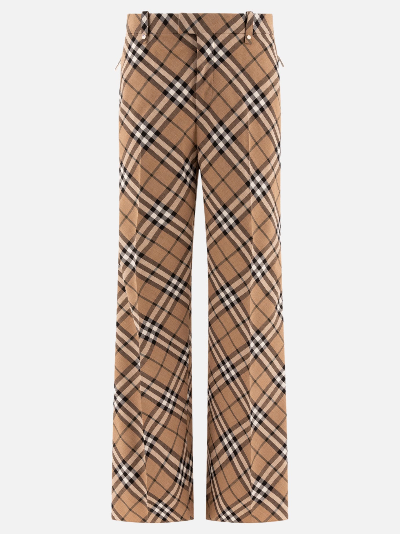 Wool blend tailored trousers