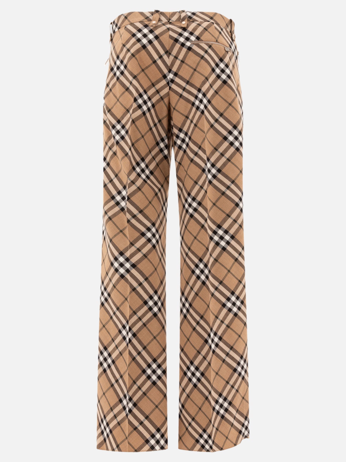 Wool blend tailored trousers