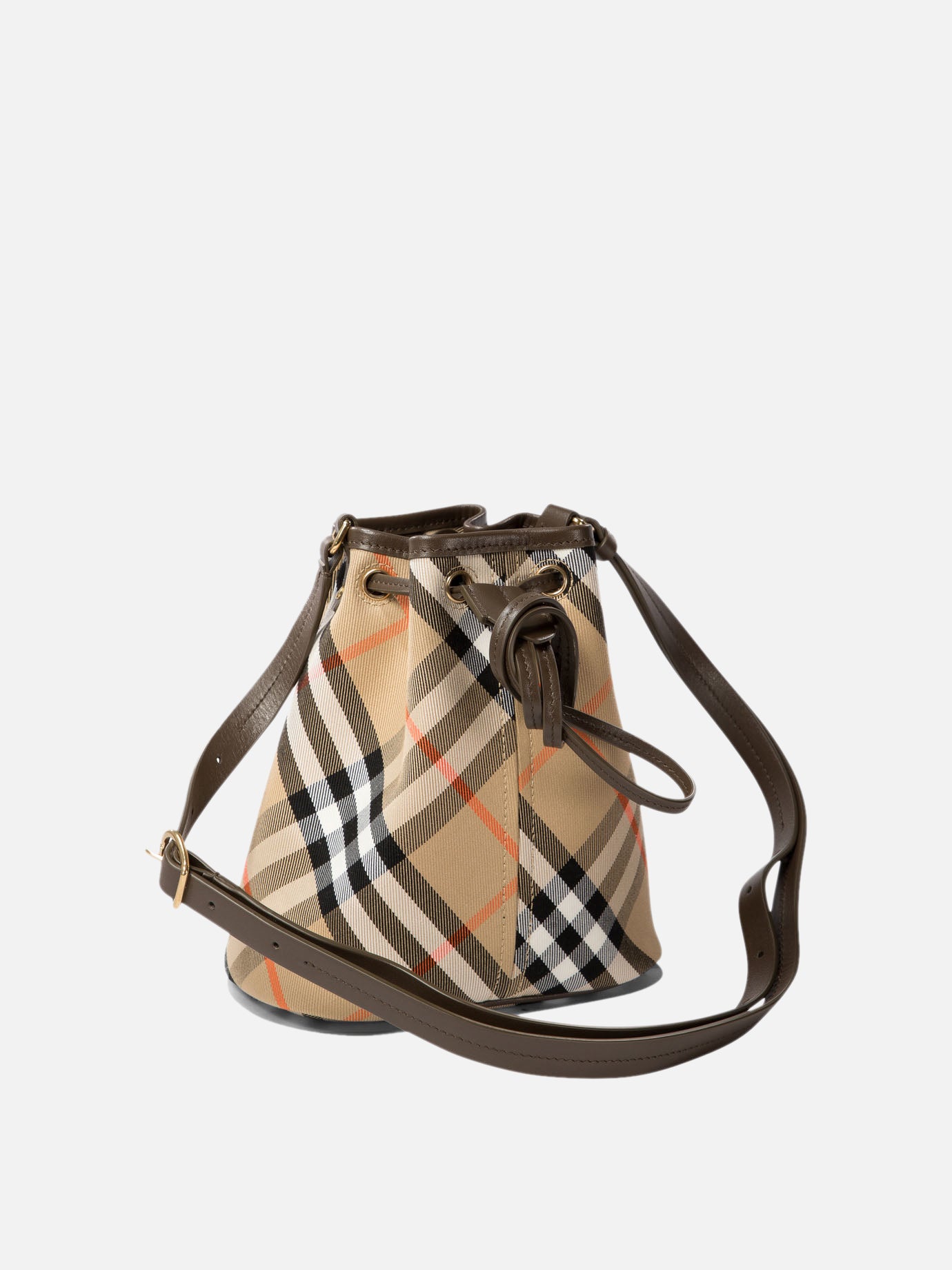 Burberry "Check mini" bucket bag Beige