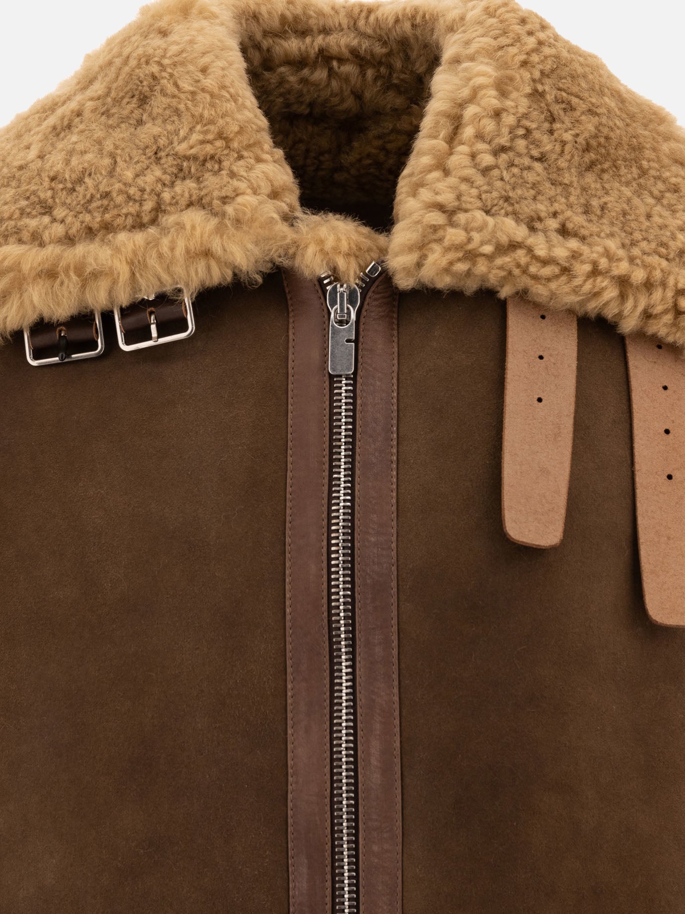 Shearling jackets Solid colour  Brown - Burberry Men | PDP | VIETTI Online Store | Zoom-Modal_3
