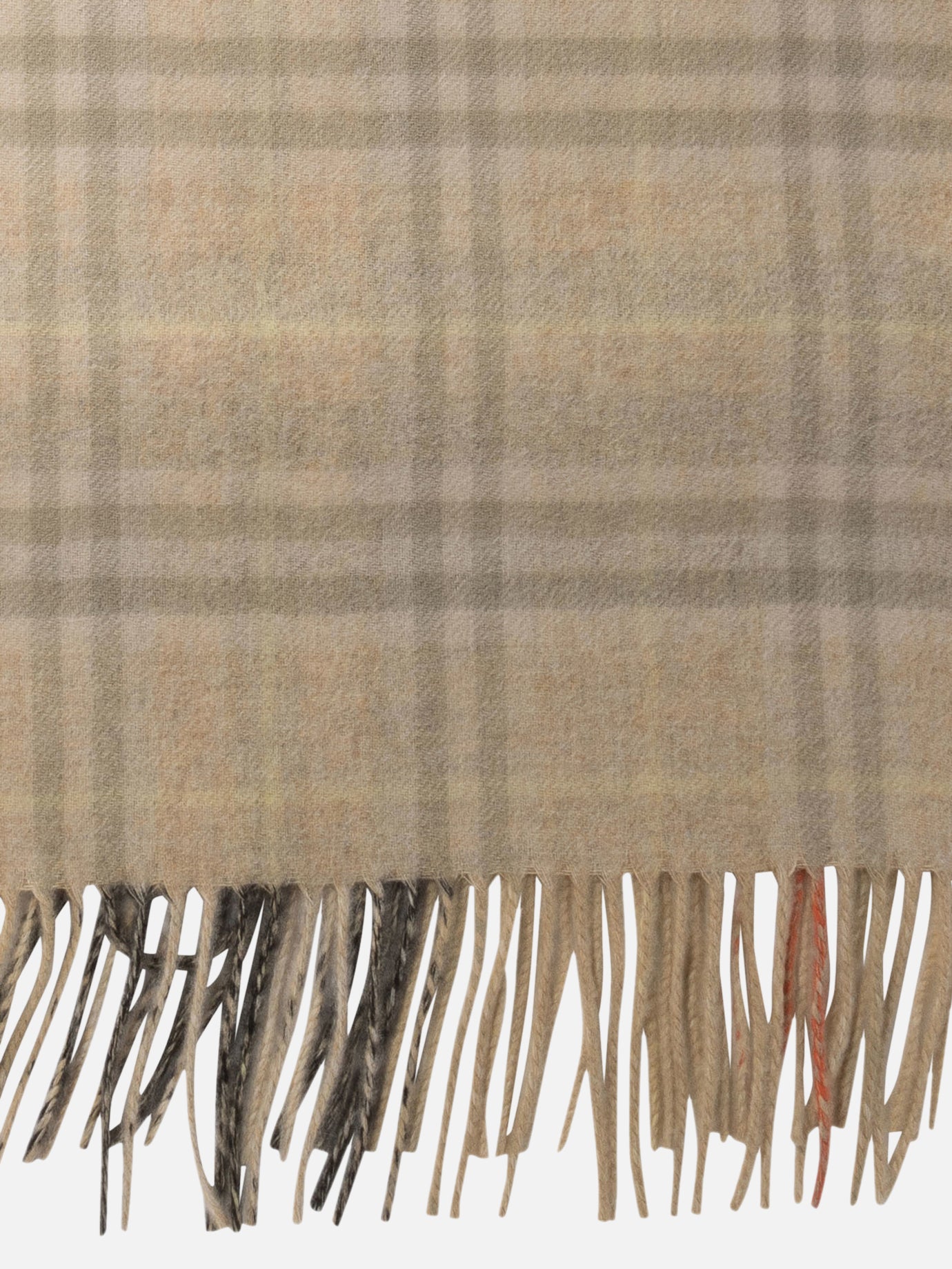 Burberry Reversible cashmere scarf in check Beige