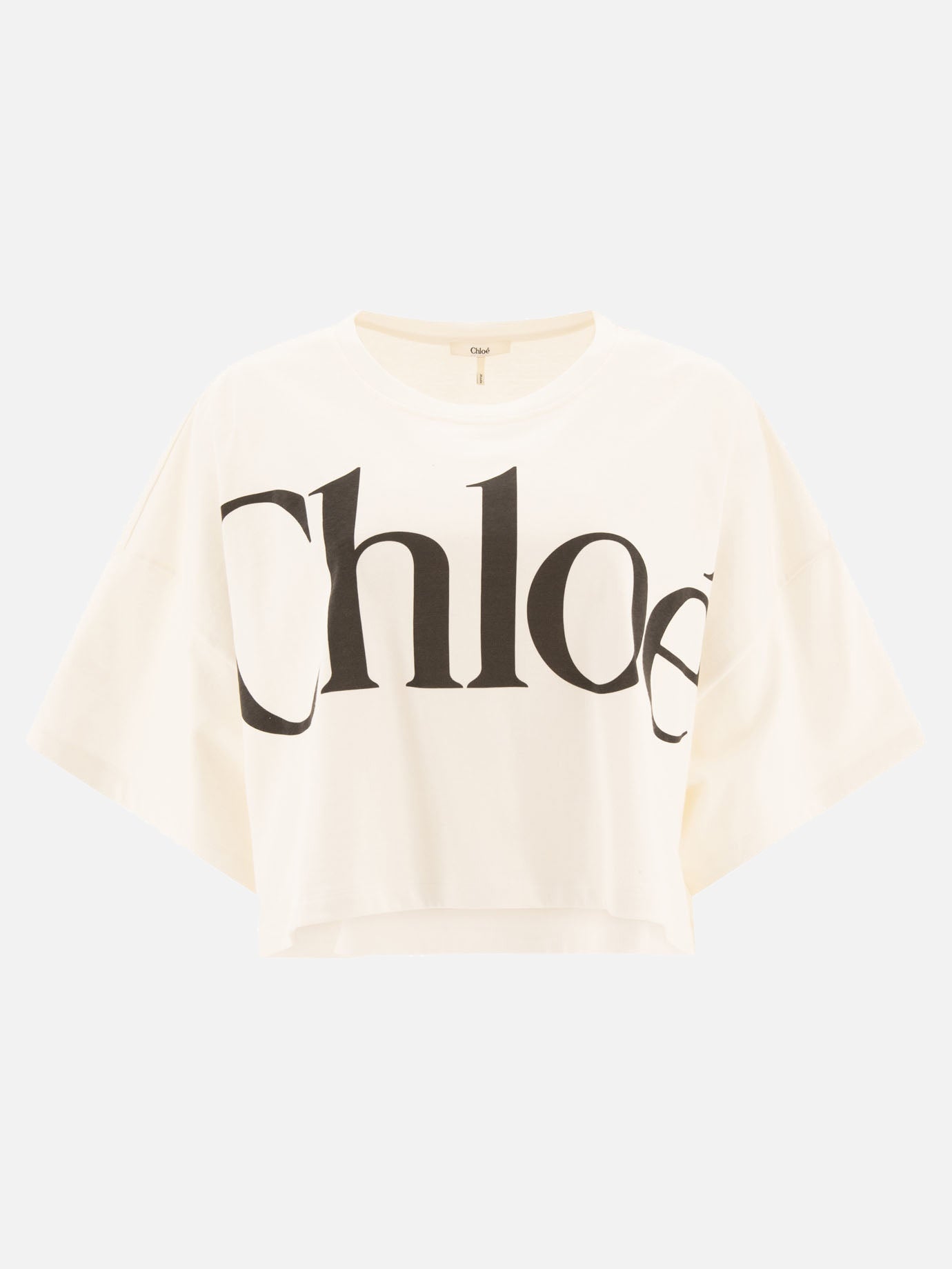 Cropped boxy logo t-shirt