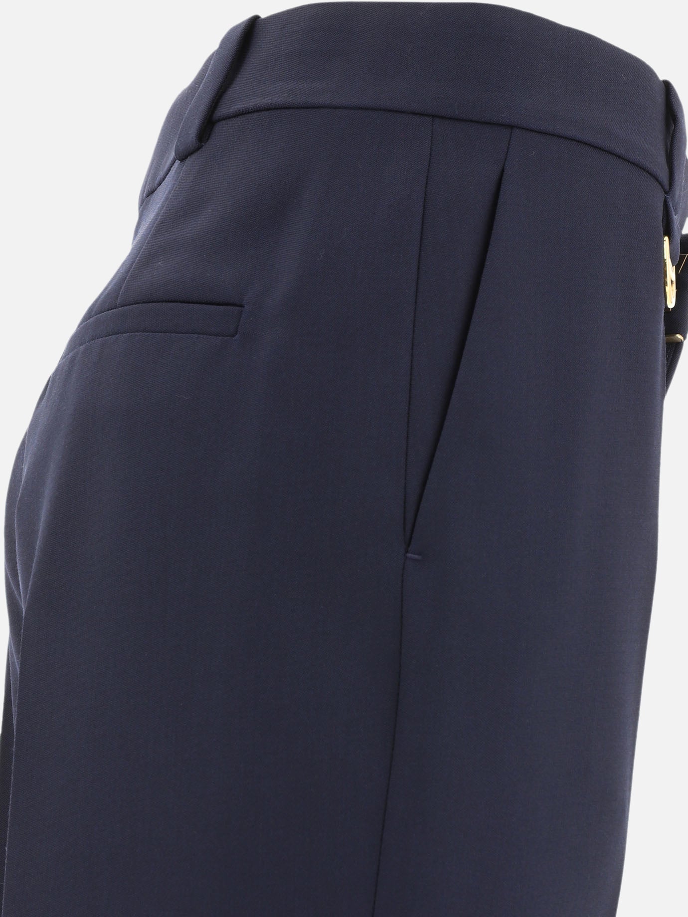 Tailored trousers in wool grain de poudre