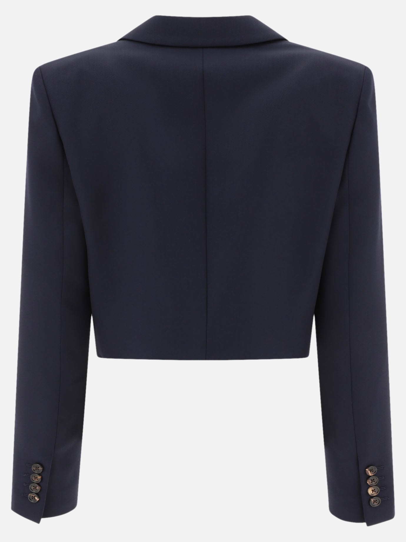 Cropped "Spencer" jacket in wool grain de poudre