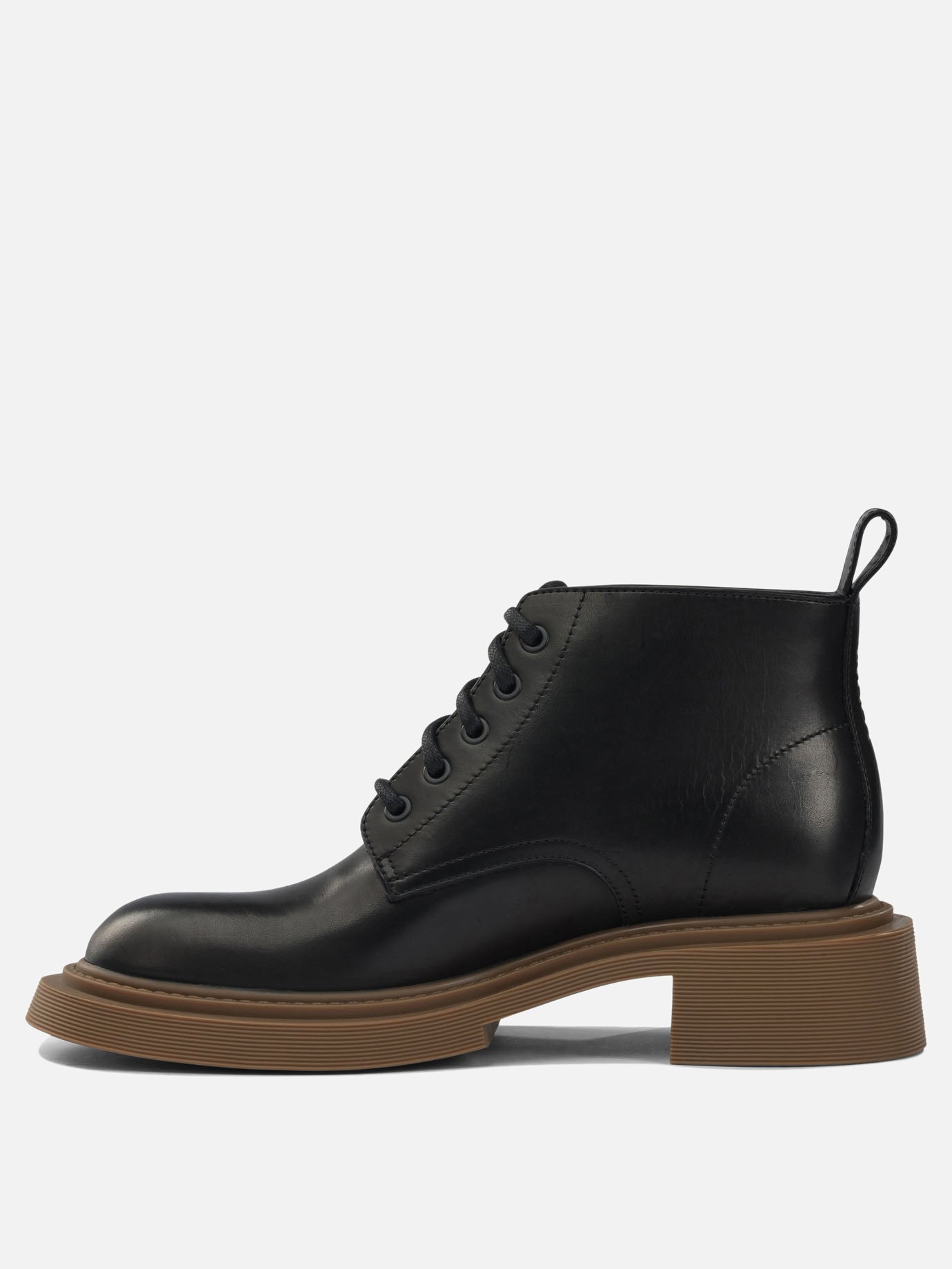 Lace-up boots 100% calf leather - 100% rubber  Black - Loewe Men | PDP | VIETTI Online Store | thumbnail_3