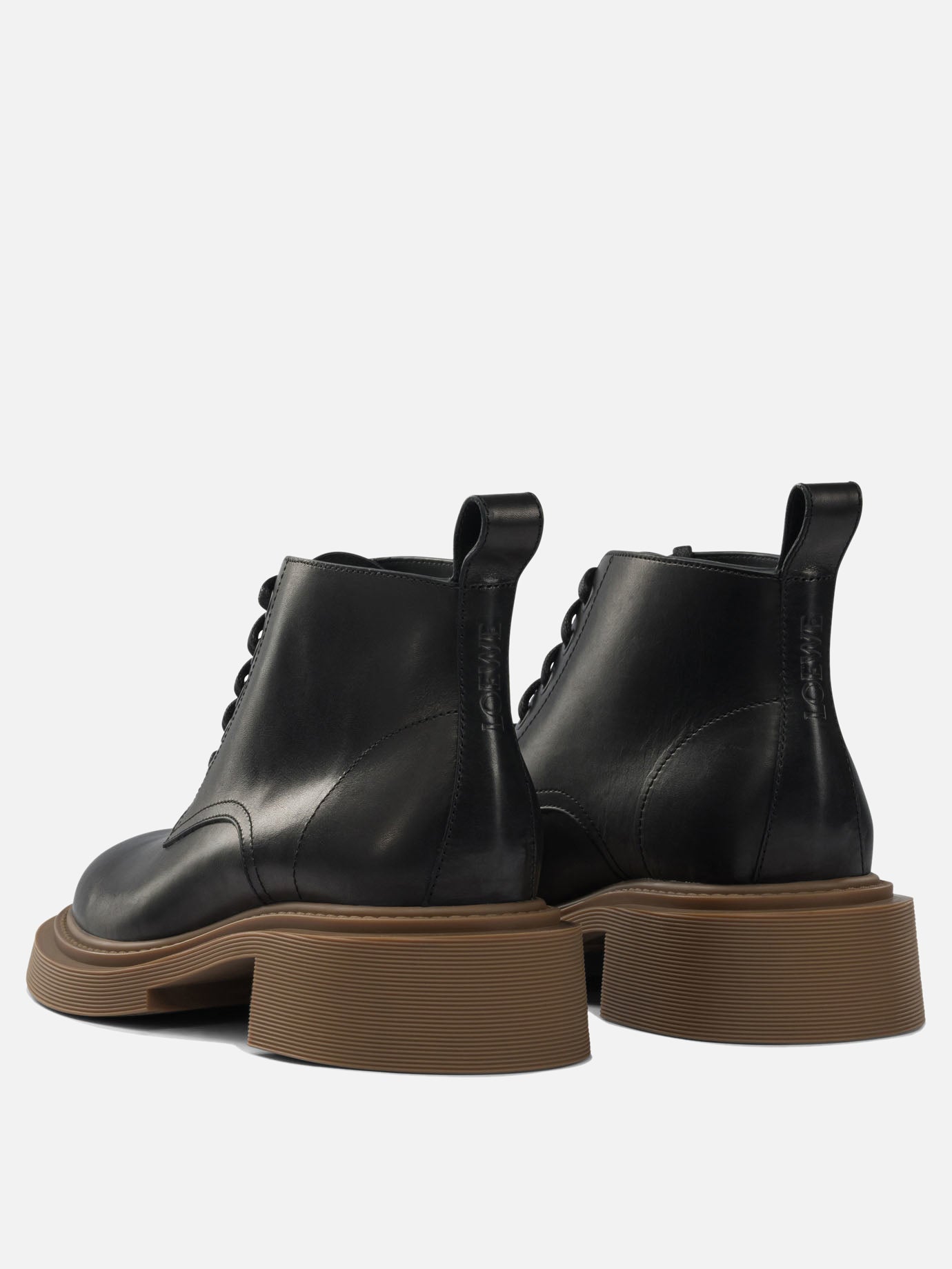 Lace-up boots 100% calf leather - 100% rubber  Black - Loewe Men | PDP | VIETTI Online Store | thumbnail_4