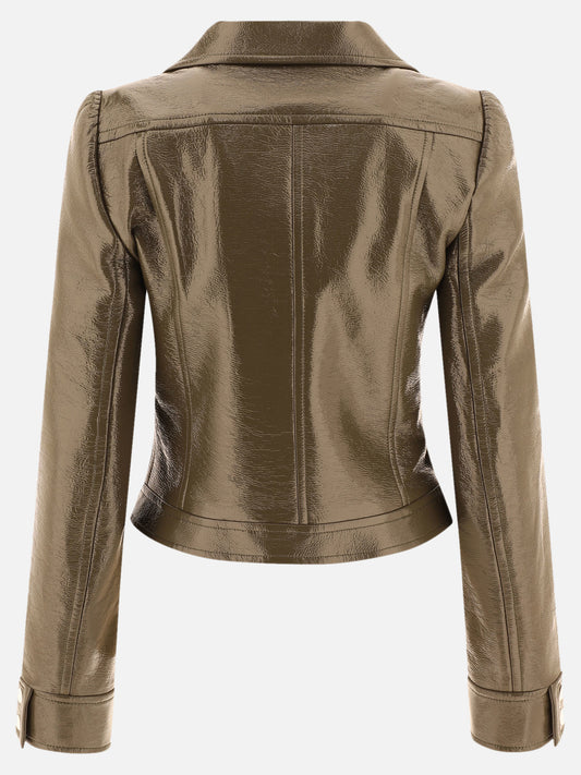Leather jackets Solid colour  Green - Courrèges Women | PLP | VIETTI Online Store | 2
