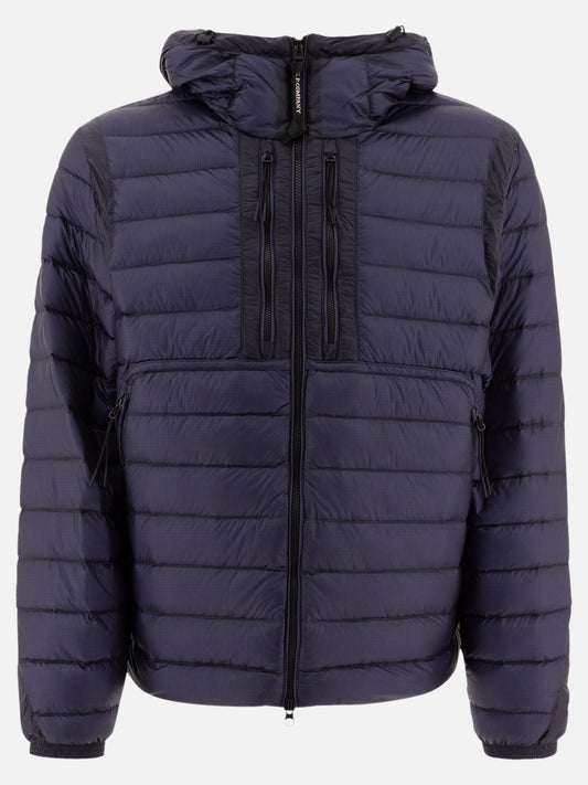 Down jackets Solid colour  Blue - C.P. Company Men | PLP | VIETTI Online Store 
