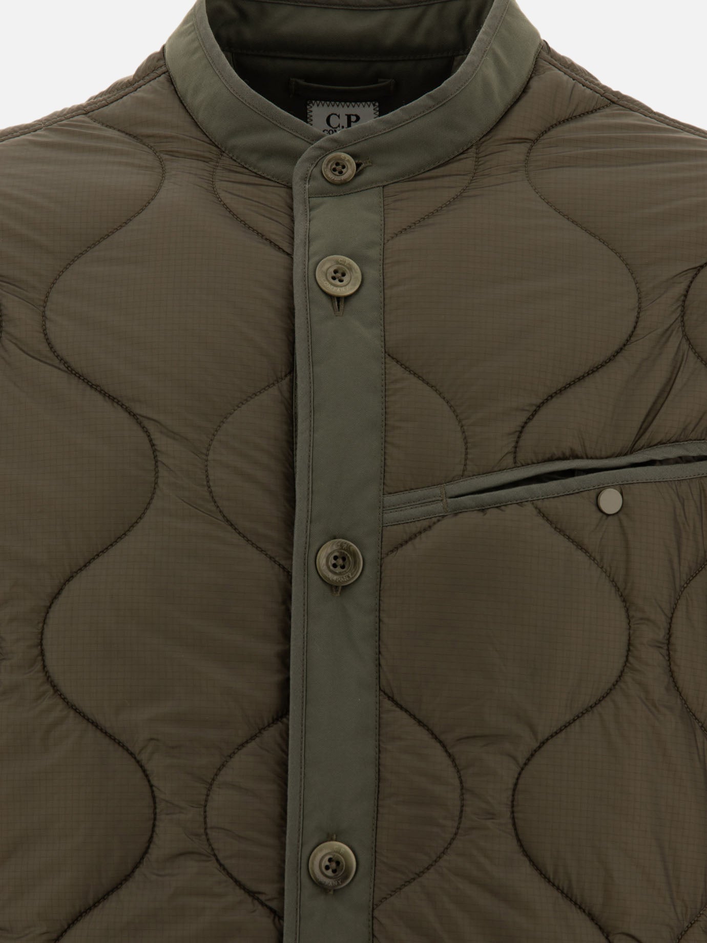 Quilted & Utility Jackets Solid colour  Green - C.P. Company Men | PDP | VIETTI Online Store | thumbnail_3
