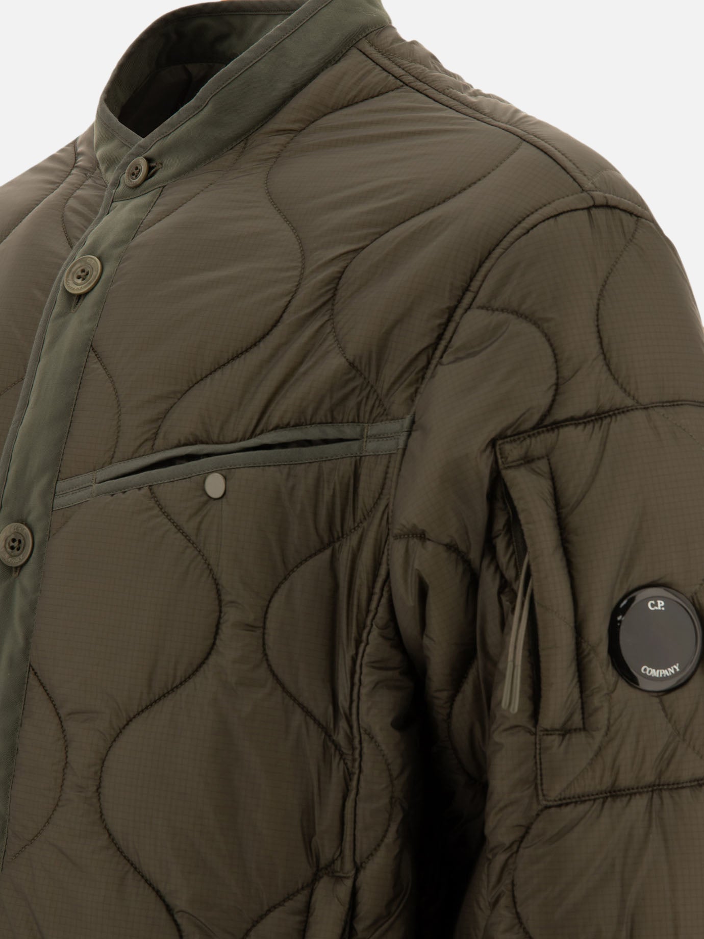 Quilted & Utility Jackets Solid colour  Green - C.P. Company Men | PDP | VIETTI Online Store | thumbnail_4