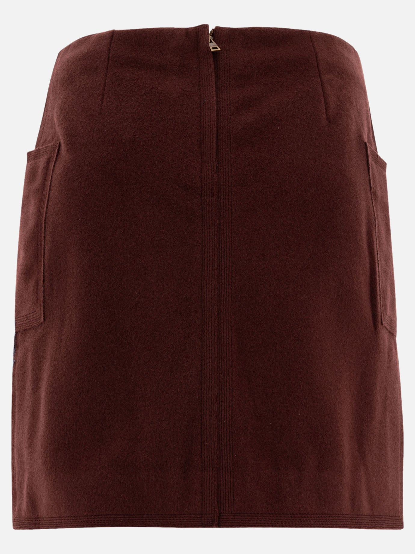 Etro Mini skirt with metallic print Bordeaux