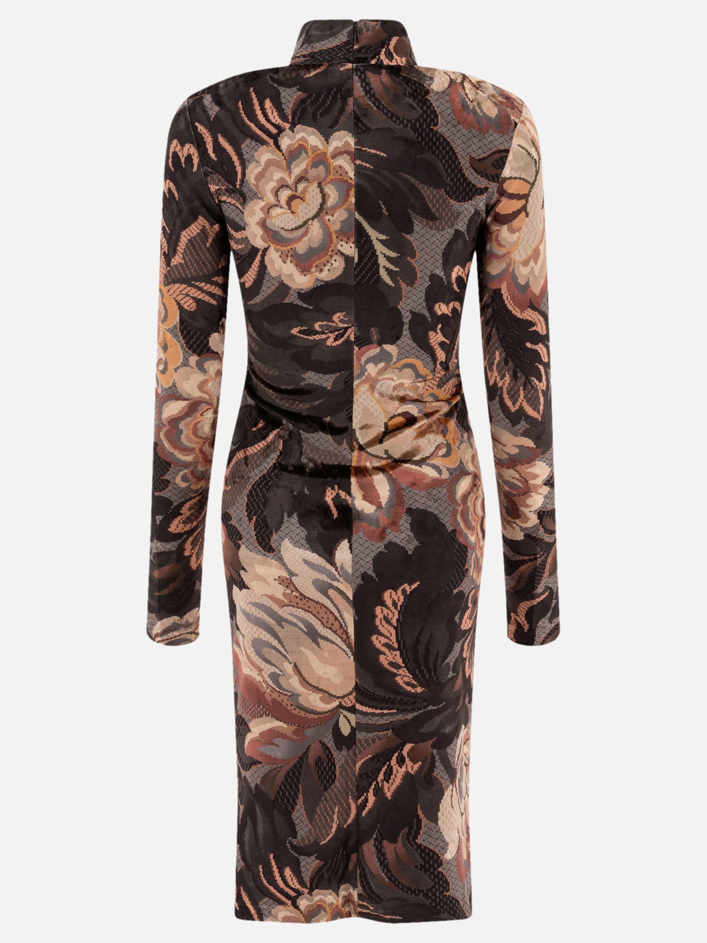 Etro Printed chenille dress Grey