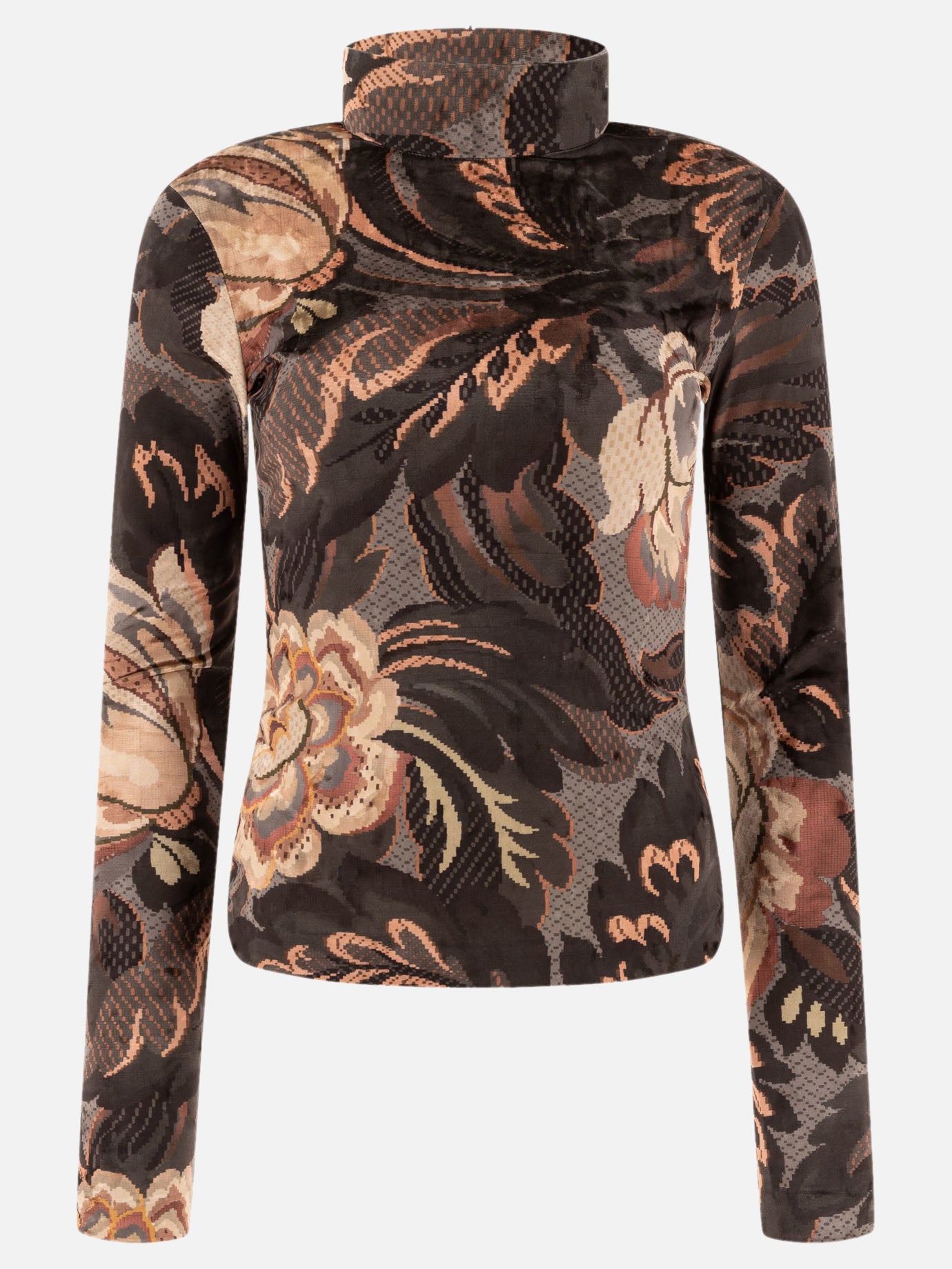 Etro "Paisley" chenille top Black