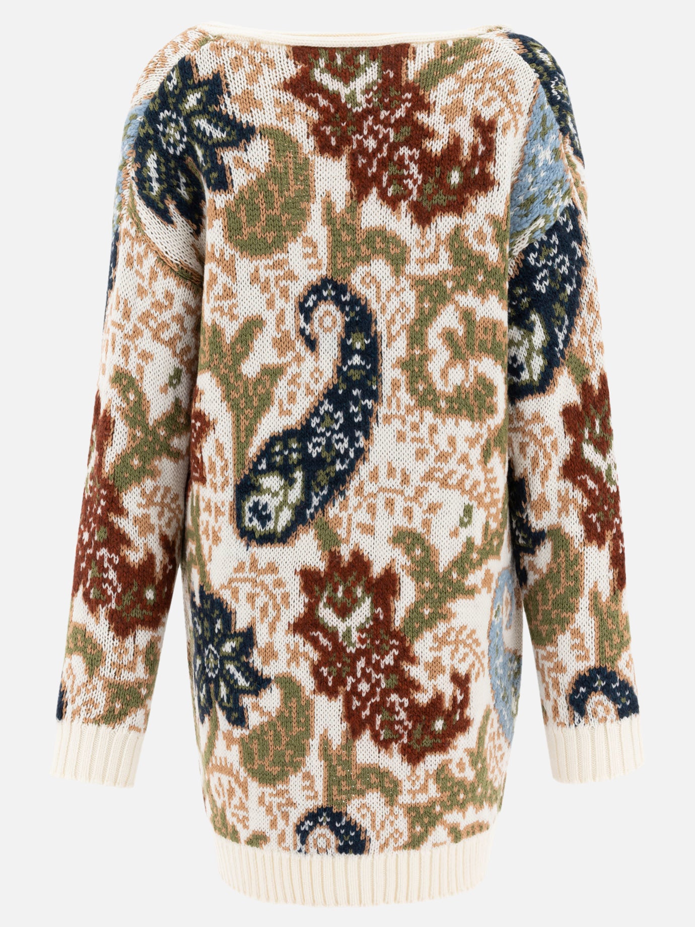 Etro Knit jacquard maxi cardigan White