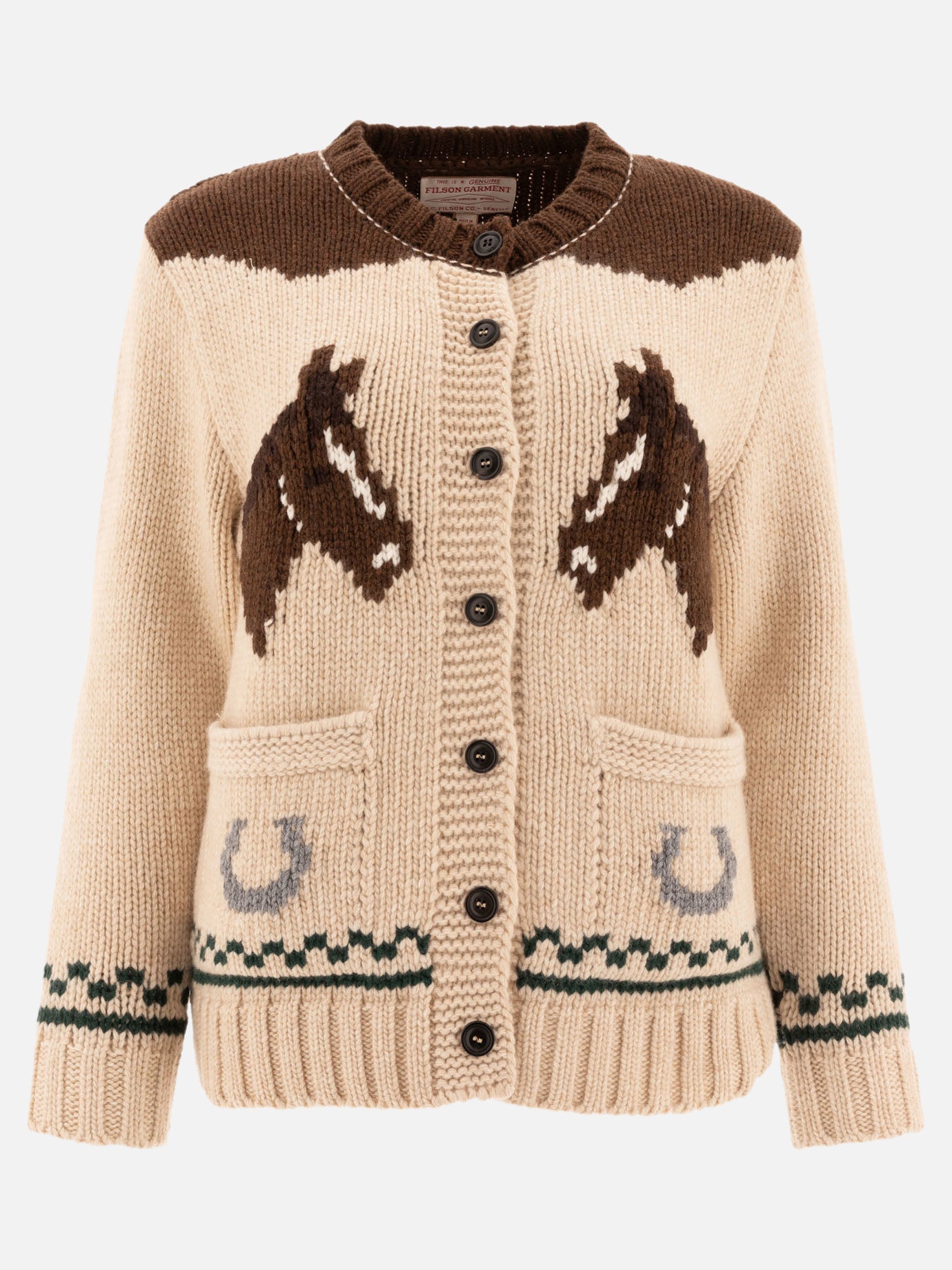 Filson "Horses" cardigan Beige