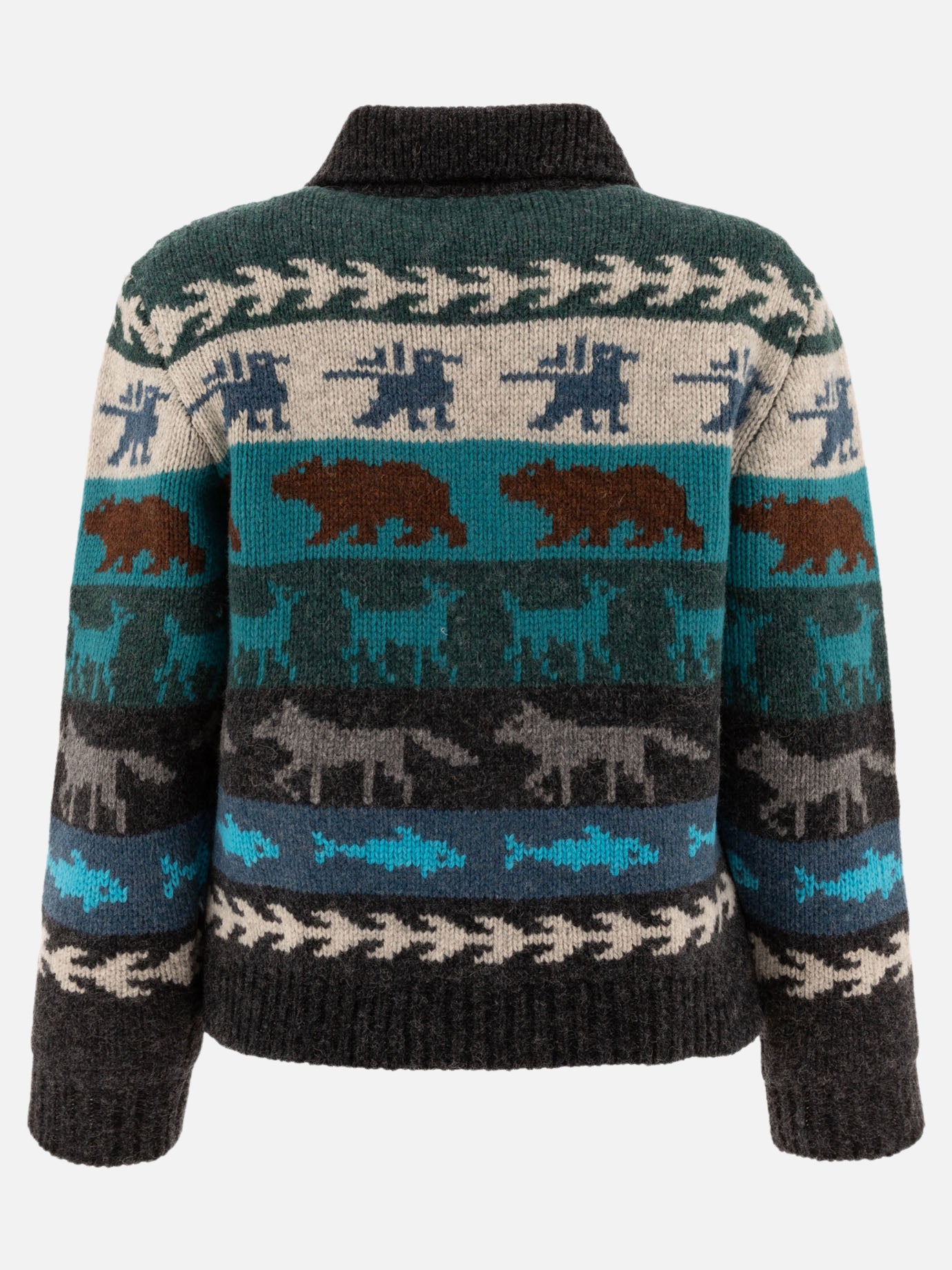 Filson "Fair Isle" cardigan Grey