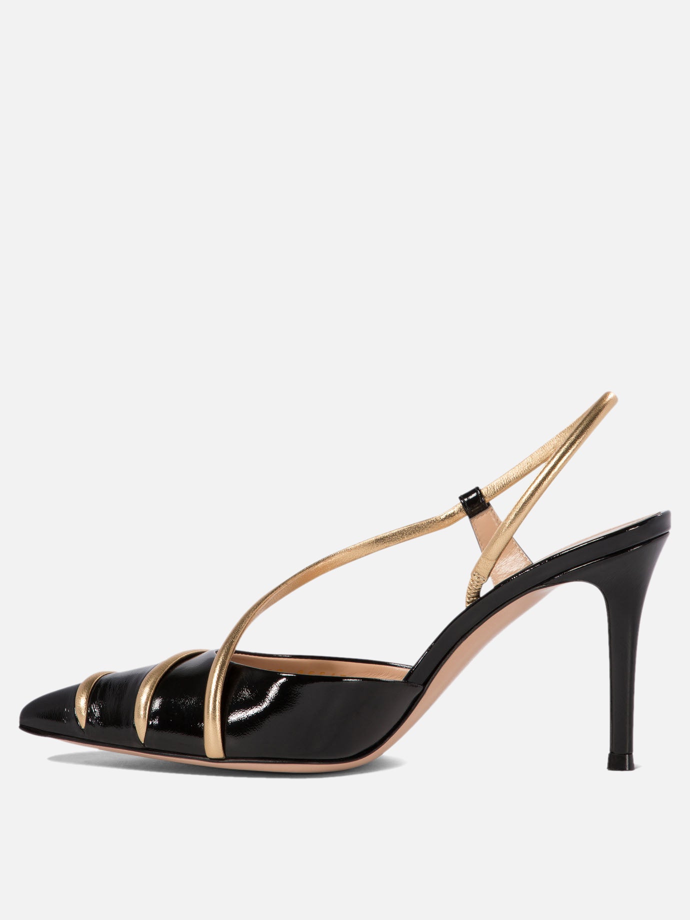 Gianvito Rossi Leather slingbacks Black