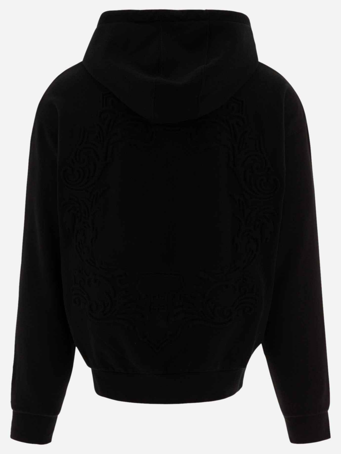 Hoodie with baroque embossing