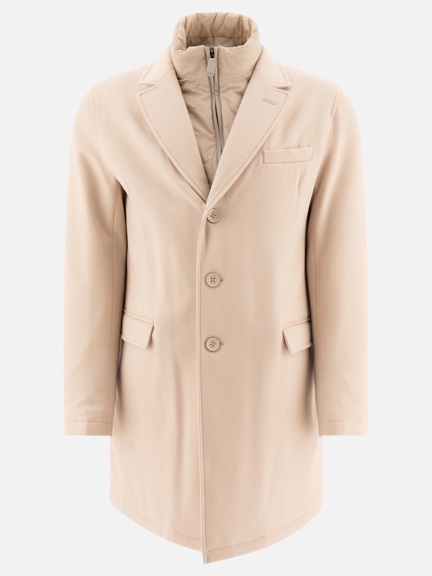 Long coats Solid colour  Beige - Herno Men | PDP | VIETTI Online Store | Zoom-Modal
