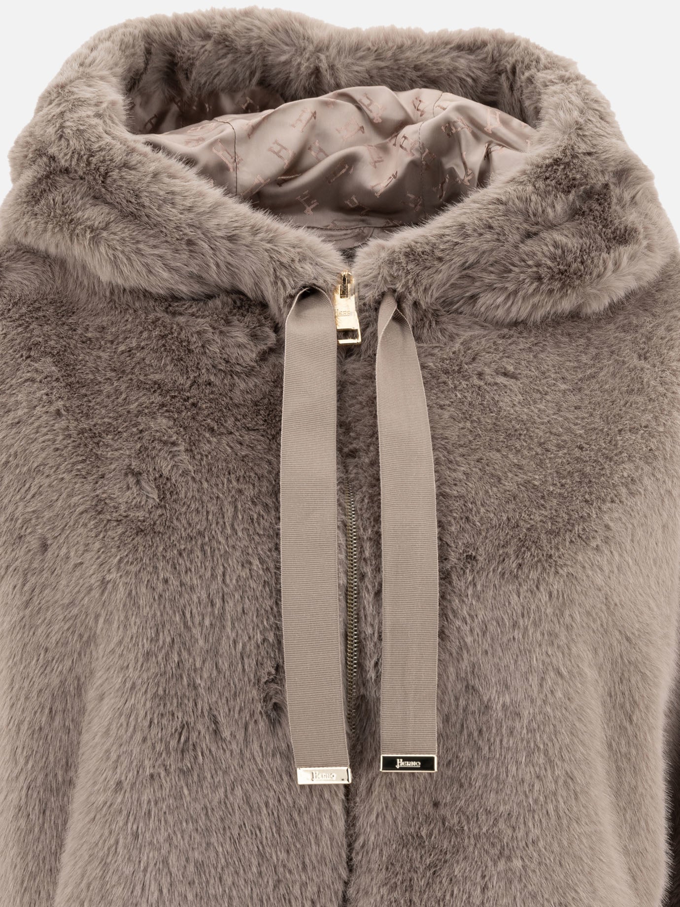 Herno "Faux Mink Fur" short coat Grey