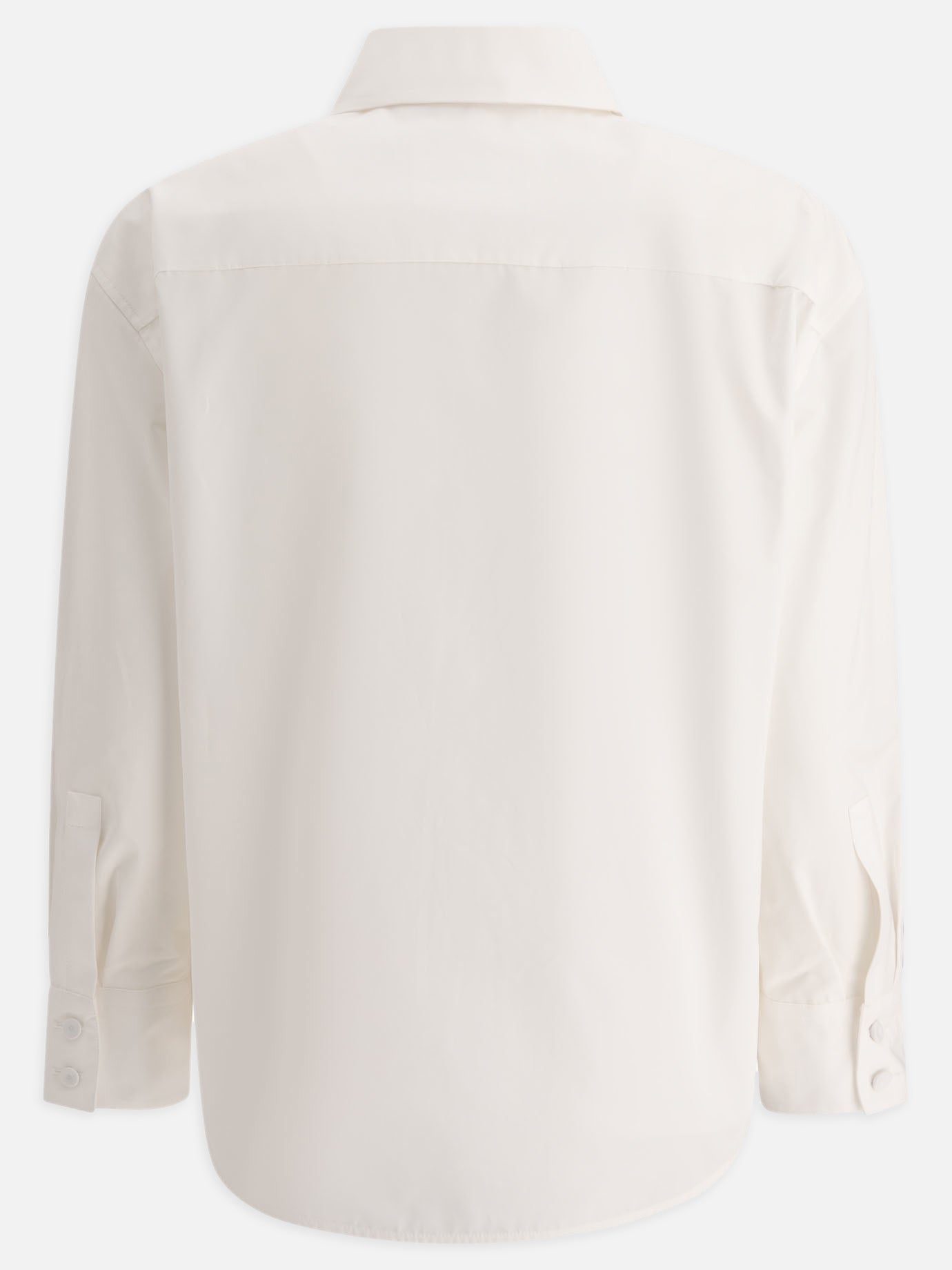 Cropped poplin shirt